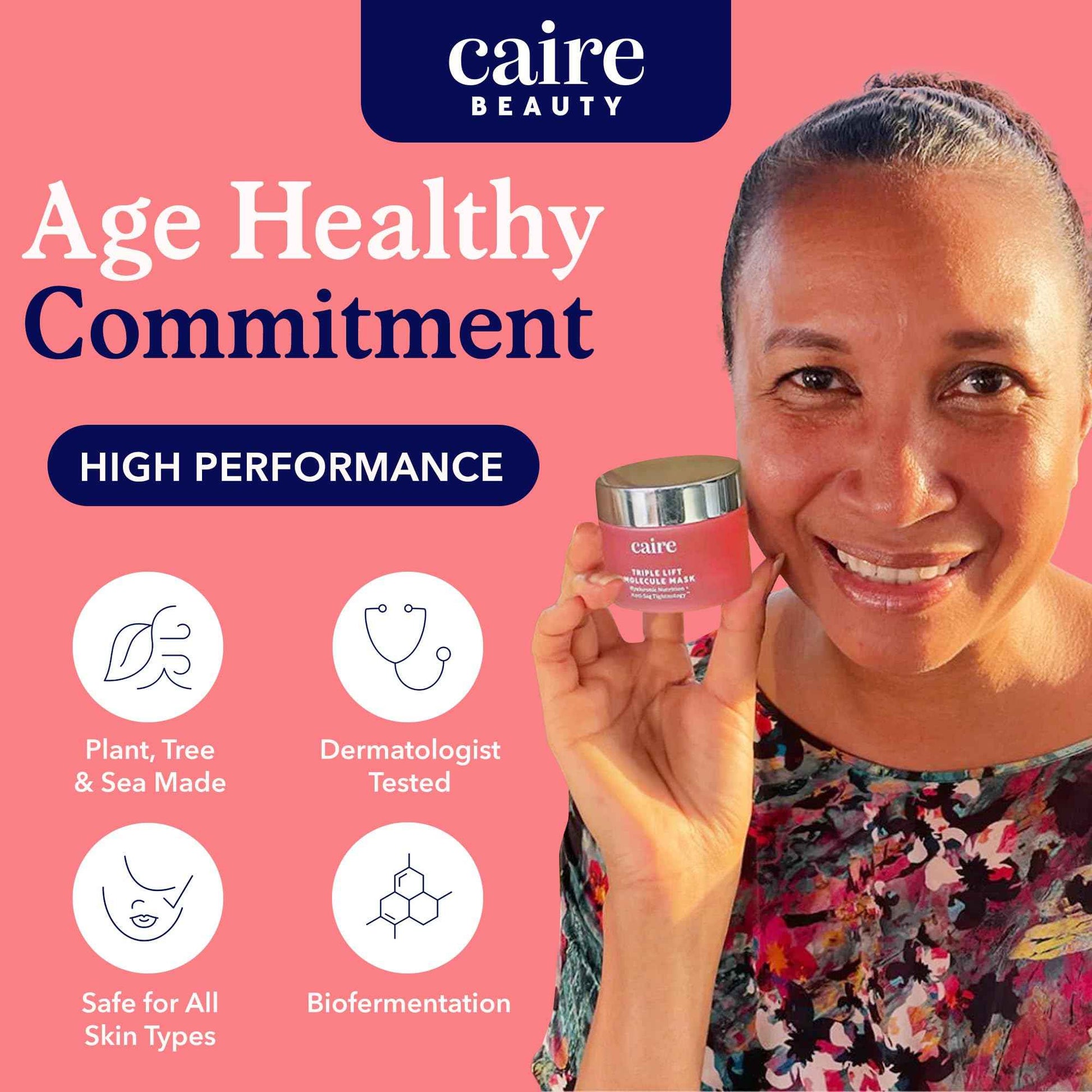 Caire Beauty Anti Aging Hyaluronic Acid Gel Cream Face Lift Molecule Mask, Skin Lift Gel Moisturizer For Face, Neck and Chest -15ml