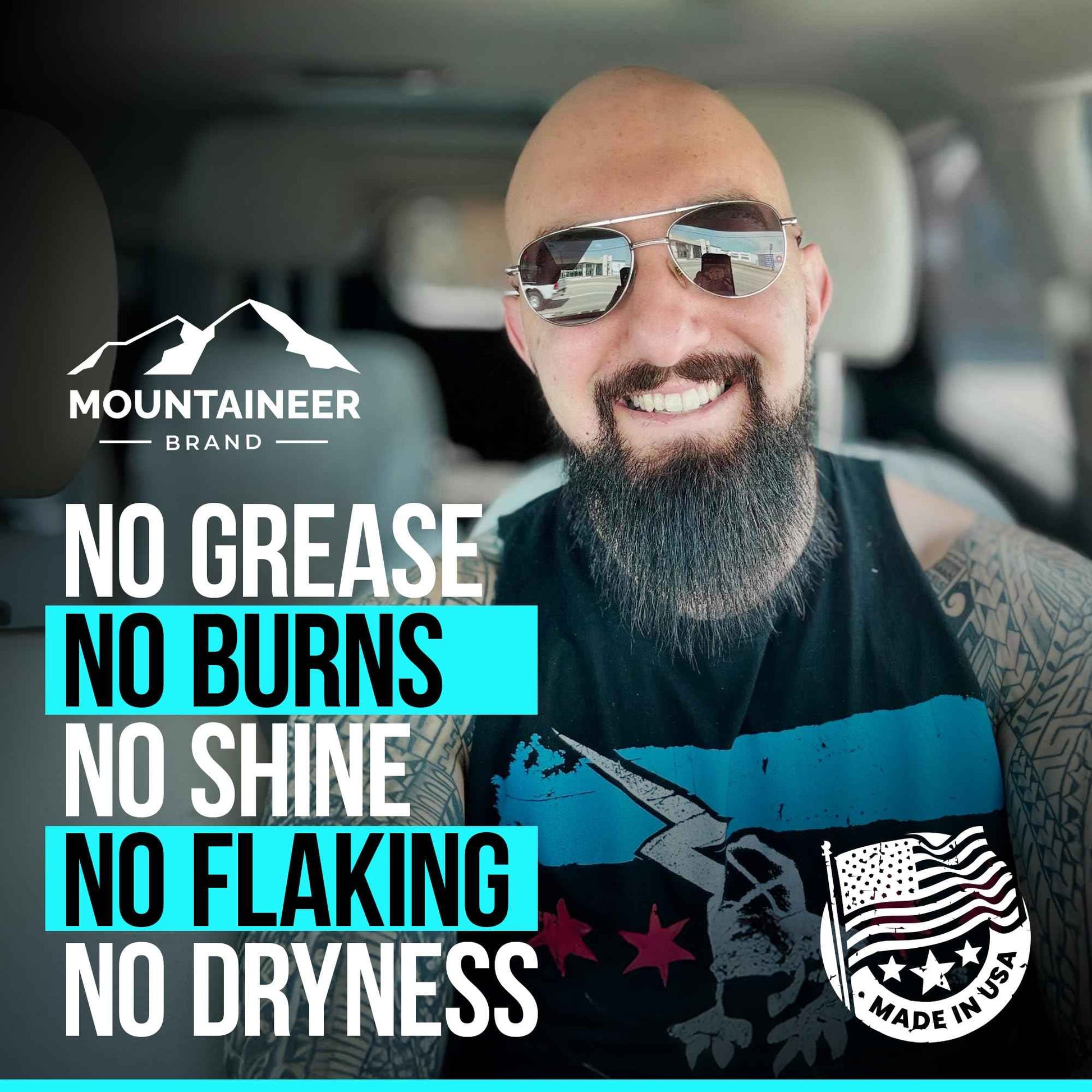 Mountaineer Brand Natural Moisturiser with Fresh & Natural Scent | Bald Head Care for Men | Non-Greasy Scalp and Face Balm | Made in West Virginia | Protect | 2 Pack | 2oz