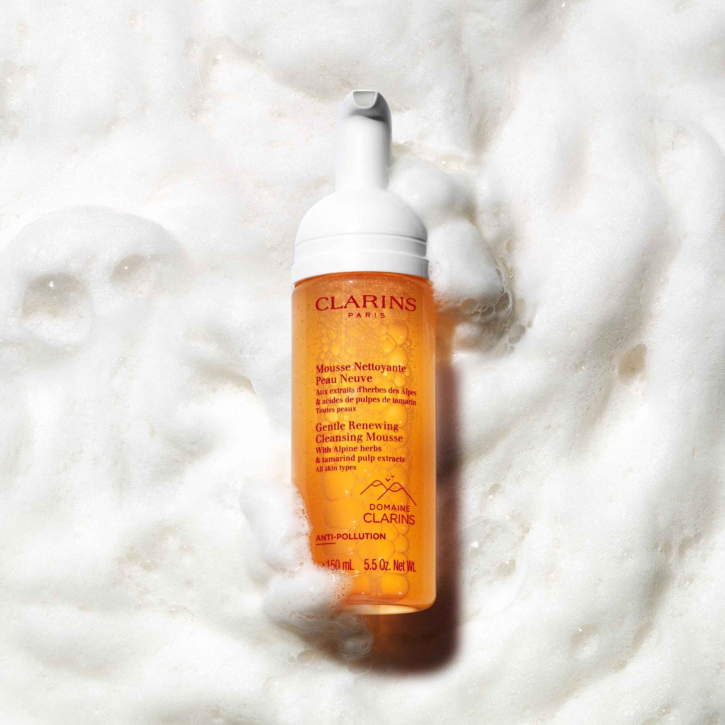 Clarins Gentle Renewing Cleansing Mousse | Cleanses, Gently Exfoliates & Refreshes | Foaming Mousse |Soap-No|SLS-No | Dermatologist Tested | Exfoliating Tamarind Pulp Extract Rich In AHAs | 5.5 Oz