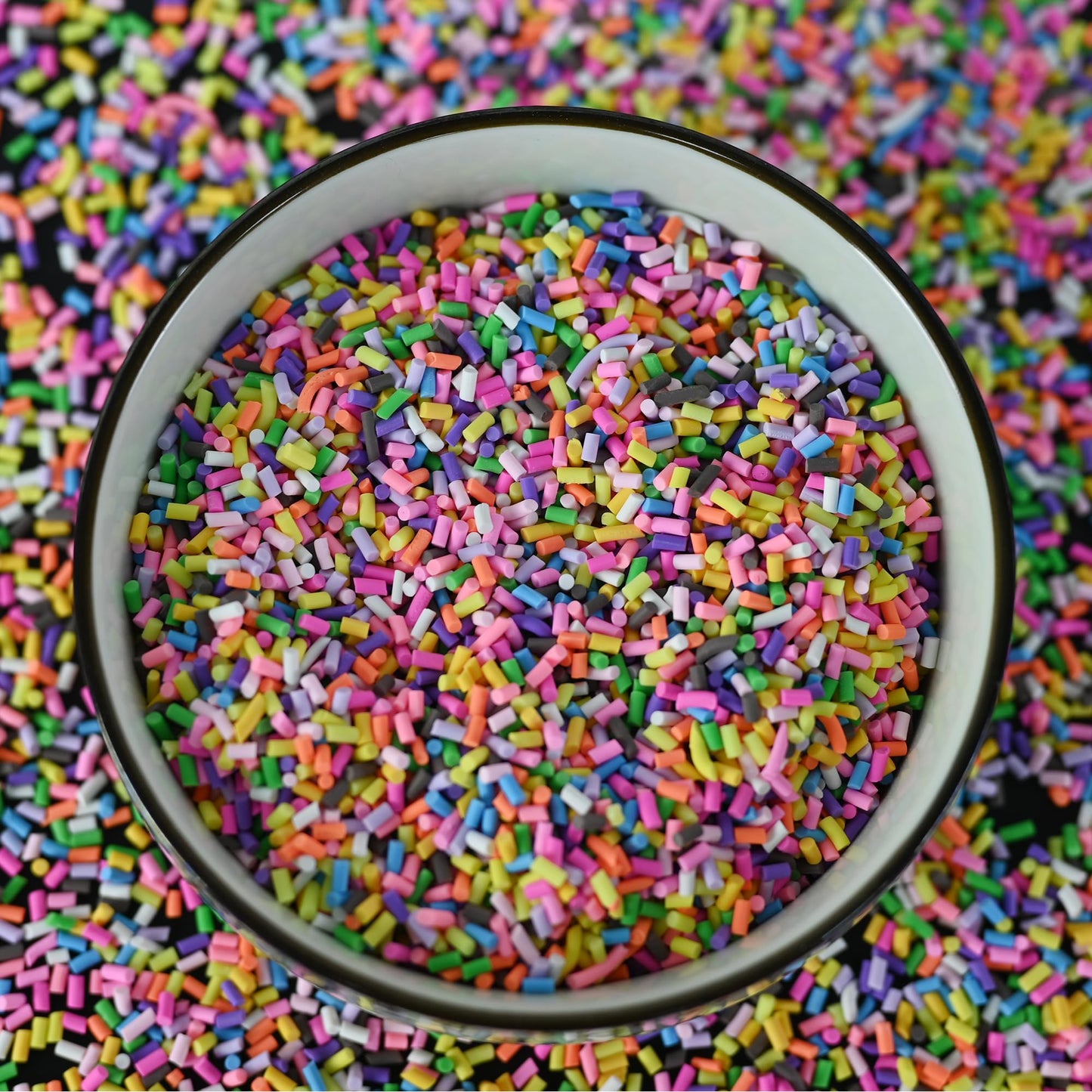 LIKETURE Fake Sprinkles 110g Polymer Clay Sprinkles Fake Candy Sprinkles Faux Sprinkles for Resin Slime Craft Plastic Sprinkles for Nail Art Phone Case DIY Shaker Card Filler (Fake Sprinkles1-110G)