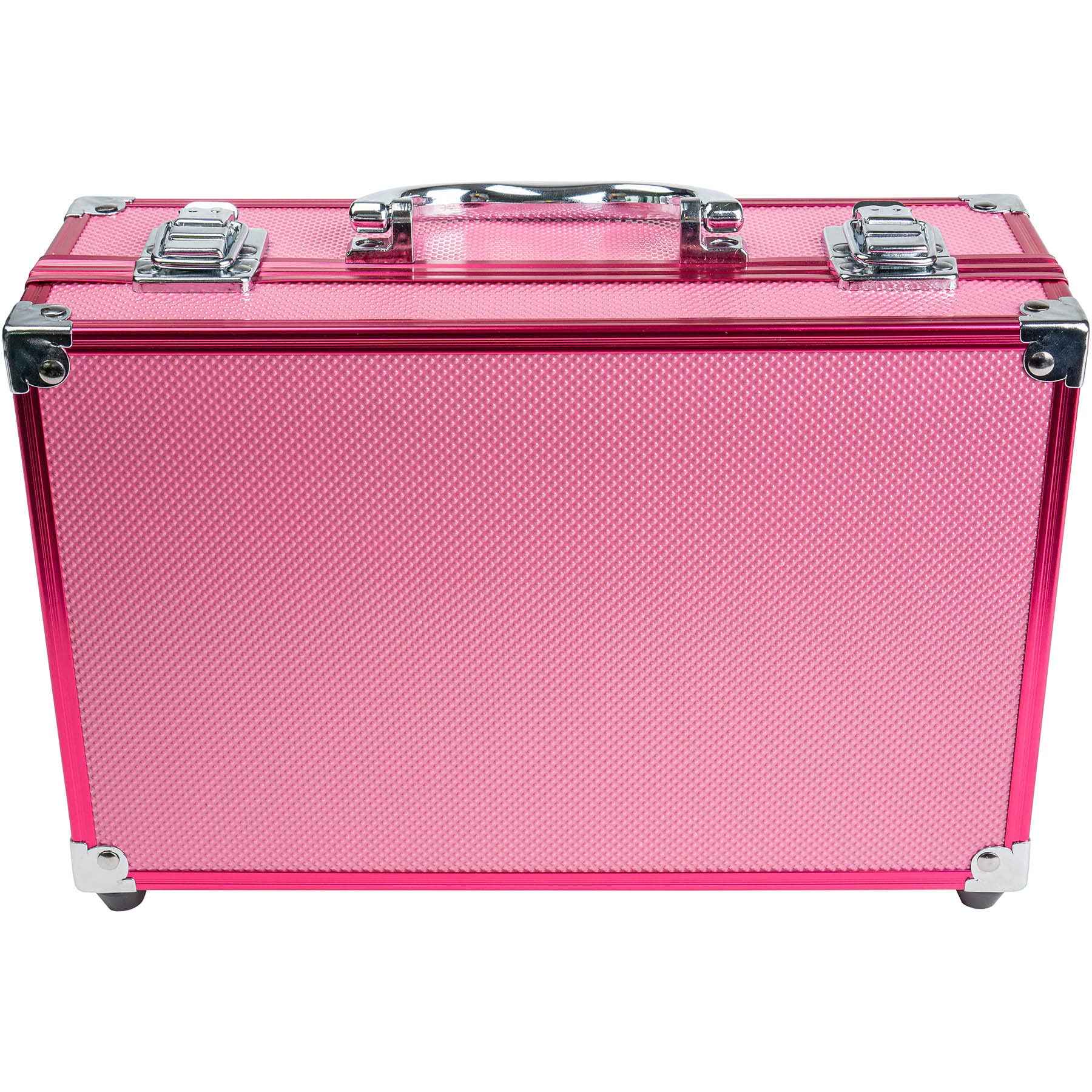 SHANY Carry All Make up Train Case with Pro Makeup Set, Beauty Brushes, Lipsticks, Eye Shadows, Blushes, Powders, and more - Reusable Cosmetics Storage Organizer - Premium Gift Packaging - Pink
