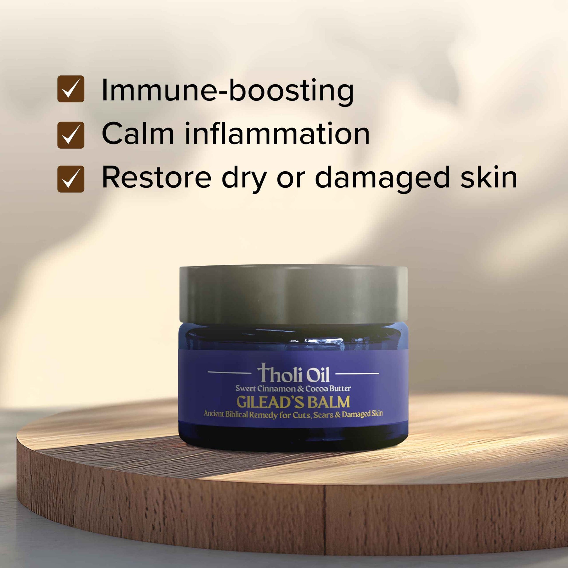 Tholi Oil Balm of Gilead Skin Repair Salve – Fast-Acting Natural Formula Soothes, Restores & Protects Dry, Damaged Skin – With Poplar Buds, Beeswax, Cocoa Butter