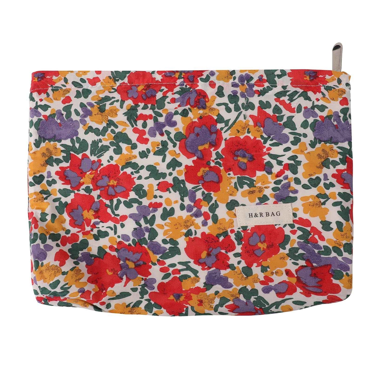 lllyan Travel Makeup Bag Zipper Pouch Fashionable Print Design, Spacious Cosmetic Bag Can Also Purse Organizer Pouches（Red print）