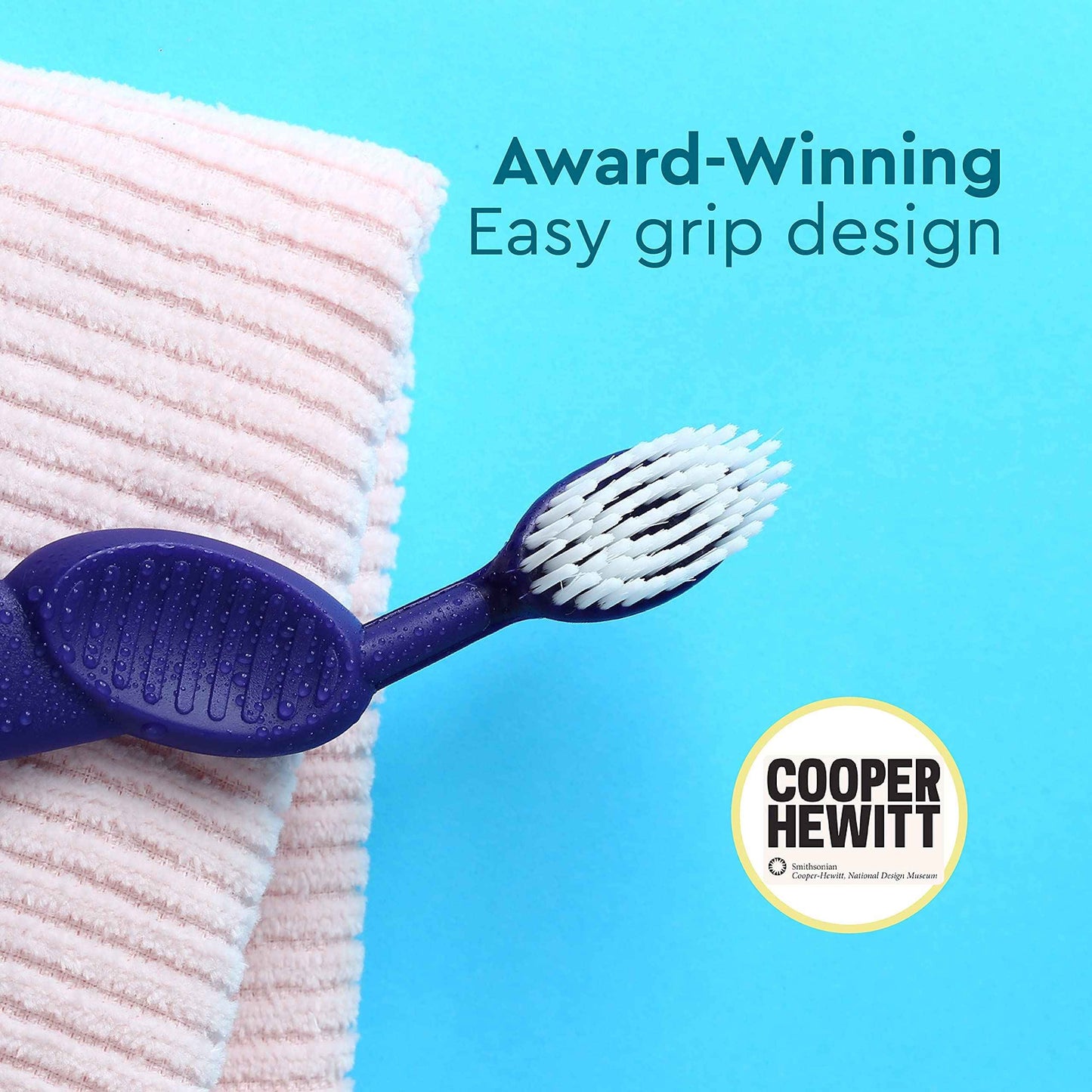 RADIUS Flex Brush Toothbrush Designed to Improve Gum Health & Reduce Gum Issues - Right Hand - Purple/Watermelon/Mint Green - Pack of 3