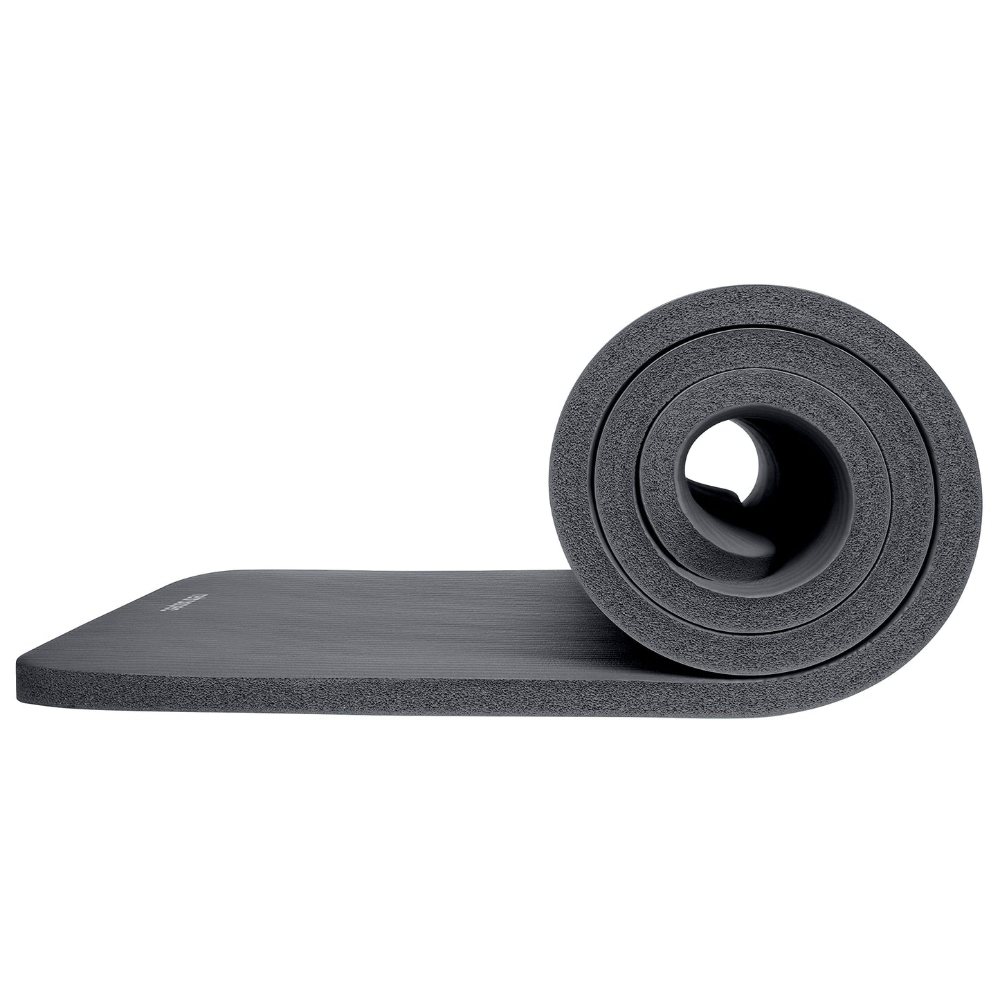 Retrospec Solana Yoga Mat 1" Thick w/Nylon Strap for Men & Women - Non Slip Exercise Mat for Home Yoga, Pilates, Stretching, Floor & Fitness Workouts - Graphite