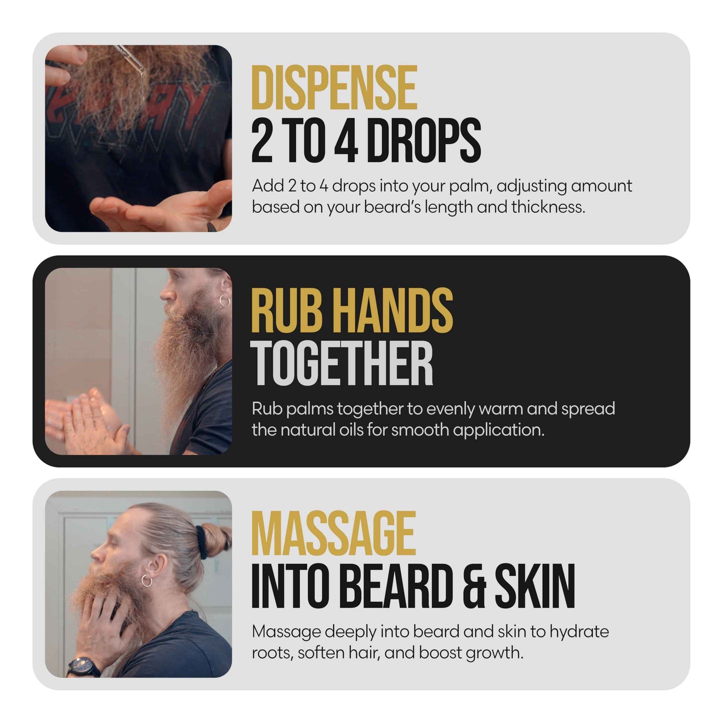 The Beard Struggle - Beard Growth Oil - Valhalla's Gates, Gold Collection (1 Fl oz) - Night Liquid Elixir - Beard Oil for Men - Softens, Moisturizing, & Healthier Beard Growth