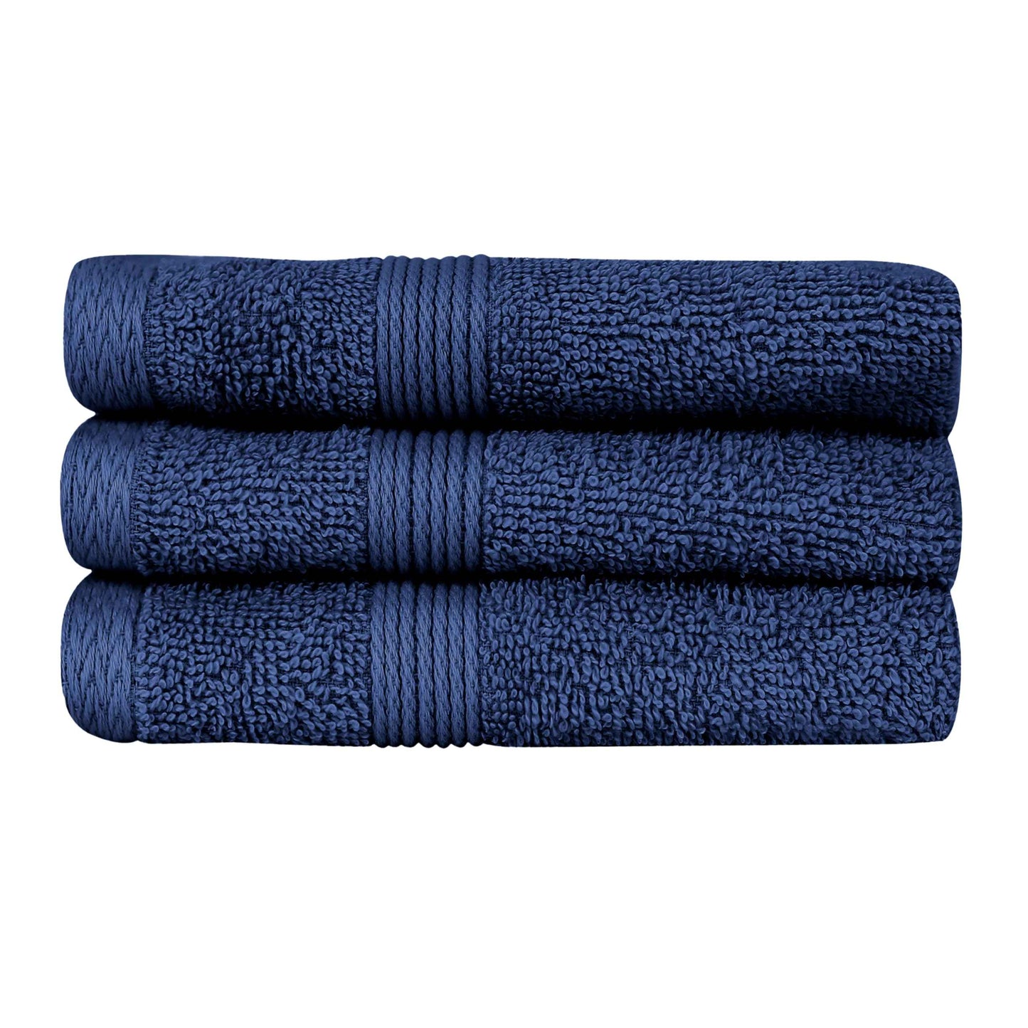 Organix Luxury Washcloth Set for Bathroon, Premium Cotton 12 Pack Face Cloth Set 13x13 Inch, Lightweight Highly Absorbent and Soft Feel Touch, Ideal for a Hotel & Spa Quality Experience (Navy)