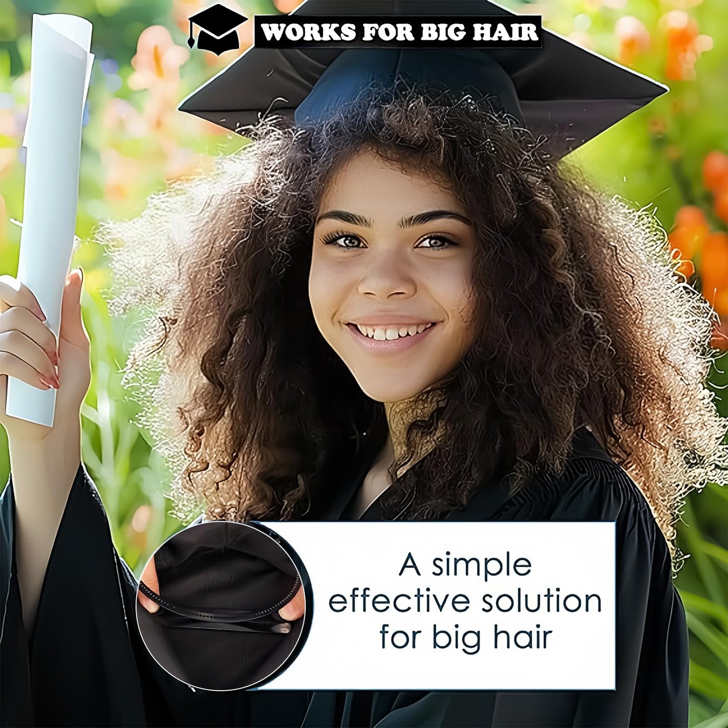 Generic Graduation Cap Headband Grad Cap Headband Hat Accessories for Graduates Hairband Headwear for Women and Girls Secure Hairstyle Unisex Black Supplies 1pcs, style2