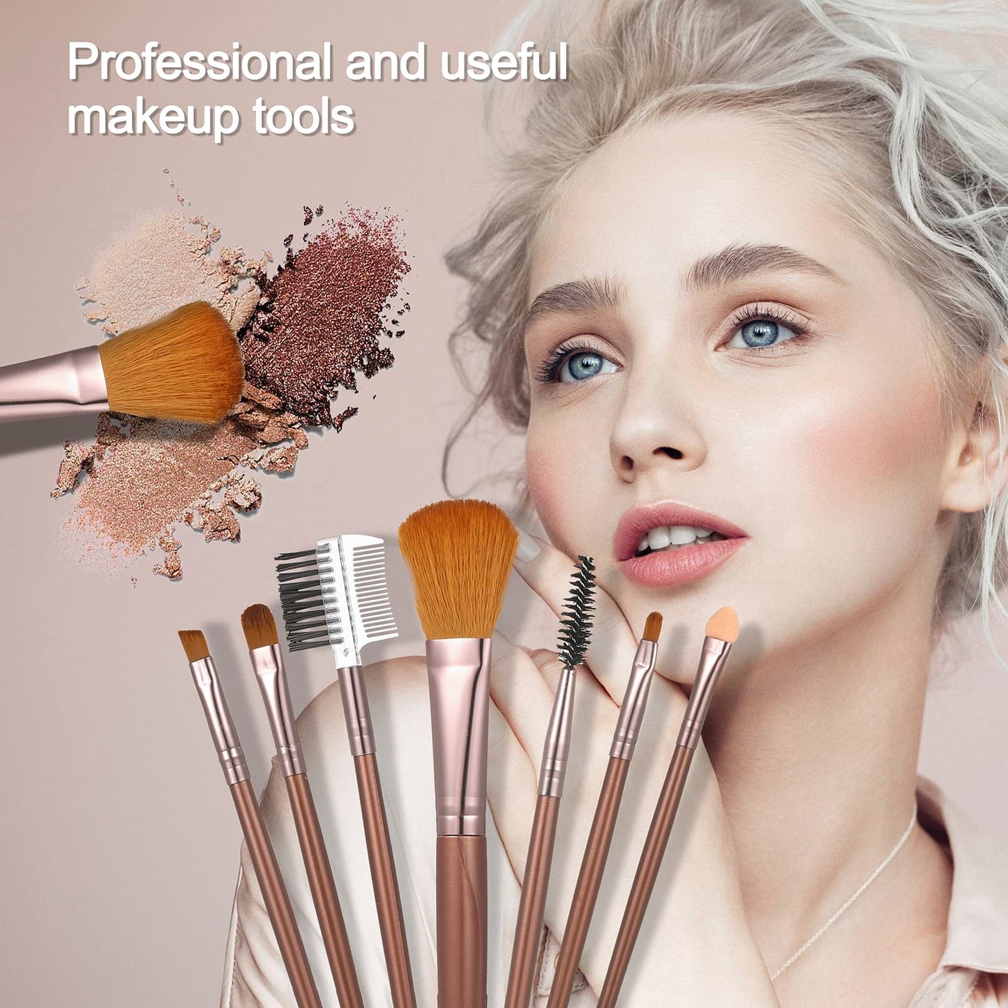 All in One Makeup Kit For Women Girls Teens Makeup set 16 Colors Eyeshadow Palette Foundation Eyeliner Contouring Stick Lip Gloss Eyebrow Mascara Makeup Brushes Makeup Gift Sets