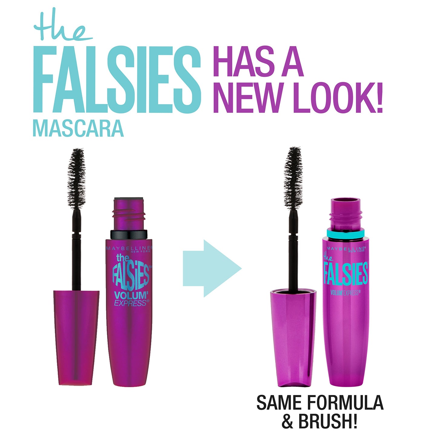 Maybelline Volum' Express The Falsies Waterproof Mascara, Volumizing and Separating Make Up Formula, Blackest Black, 1 Count