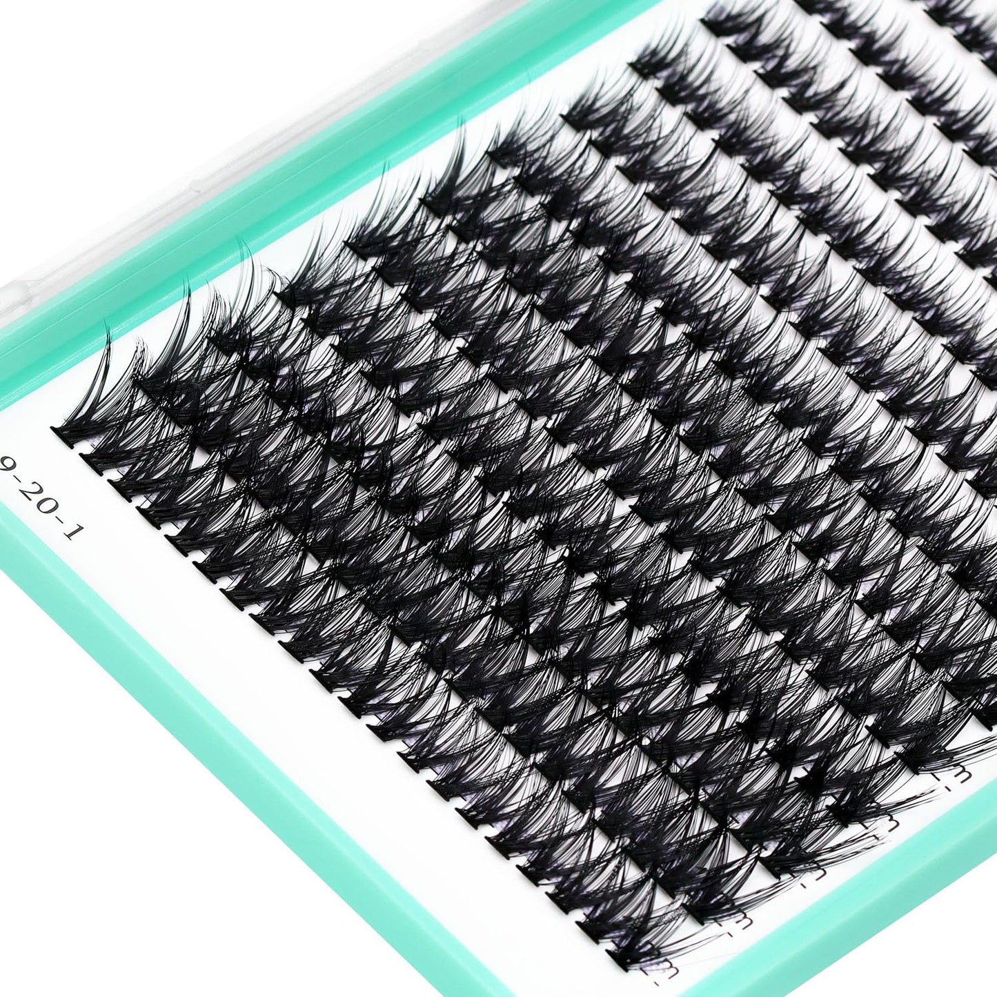 Bodermincer Black/Colored Cluster Lashes 240pcs 20D/40D DIY Eyelash Extension D Curl Long Individual Lashes Mixed Tray Faux Mink Lash Clusters Extensions 8-22mm (50D-14MM)