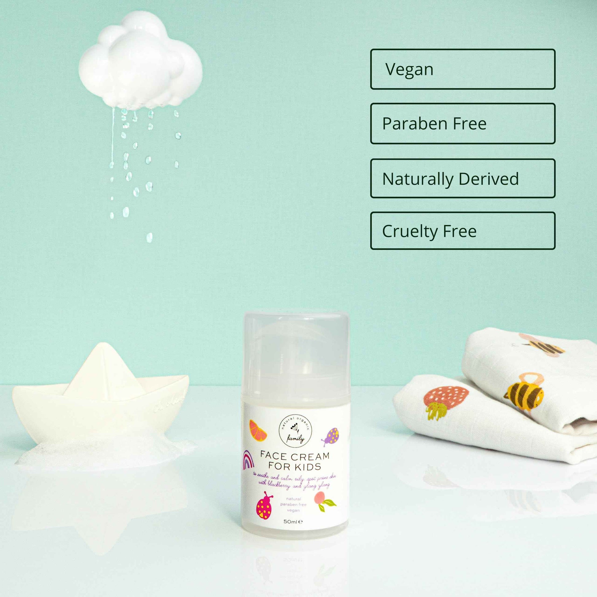 Kid's Organic Skincare Bundle: Foaming Face Wash (Orange) & Hydrating Moisturizer (Blackberry Ylang Ylang)