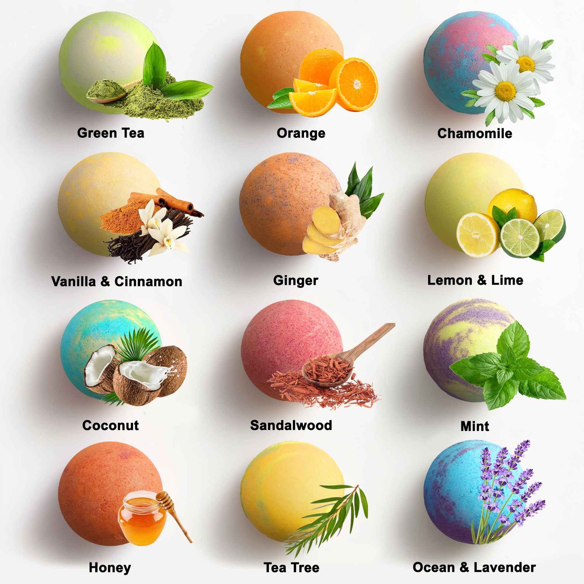 Luxury Bath Bombs for Women - Gift Set of 24 Bathbombs with Organic Essential Oils - Natural Vegan Soap for Moisturizing Fizzy Bubbles