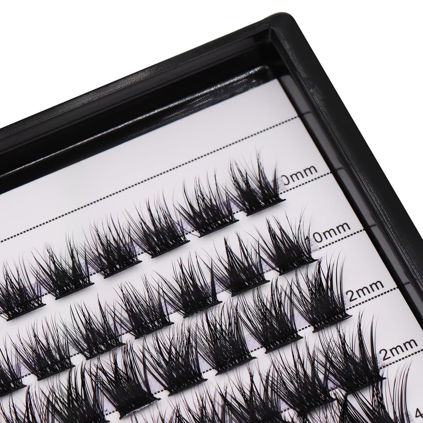 Bodermincer 120 Clusters 10mm+12mm/12mm+14mm/14mm+16mm Mixed Wide Cluster False Eyelash Individual Cluster EyeLashes Grafting Fake False Eyelashes Eyelash Extension (Black 10-12-14-16mm Mixed)