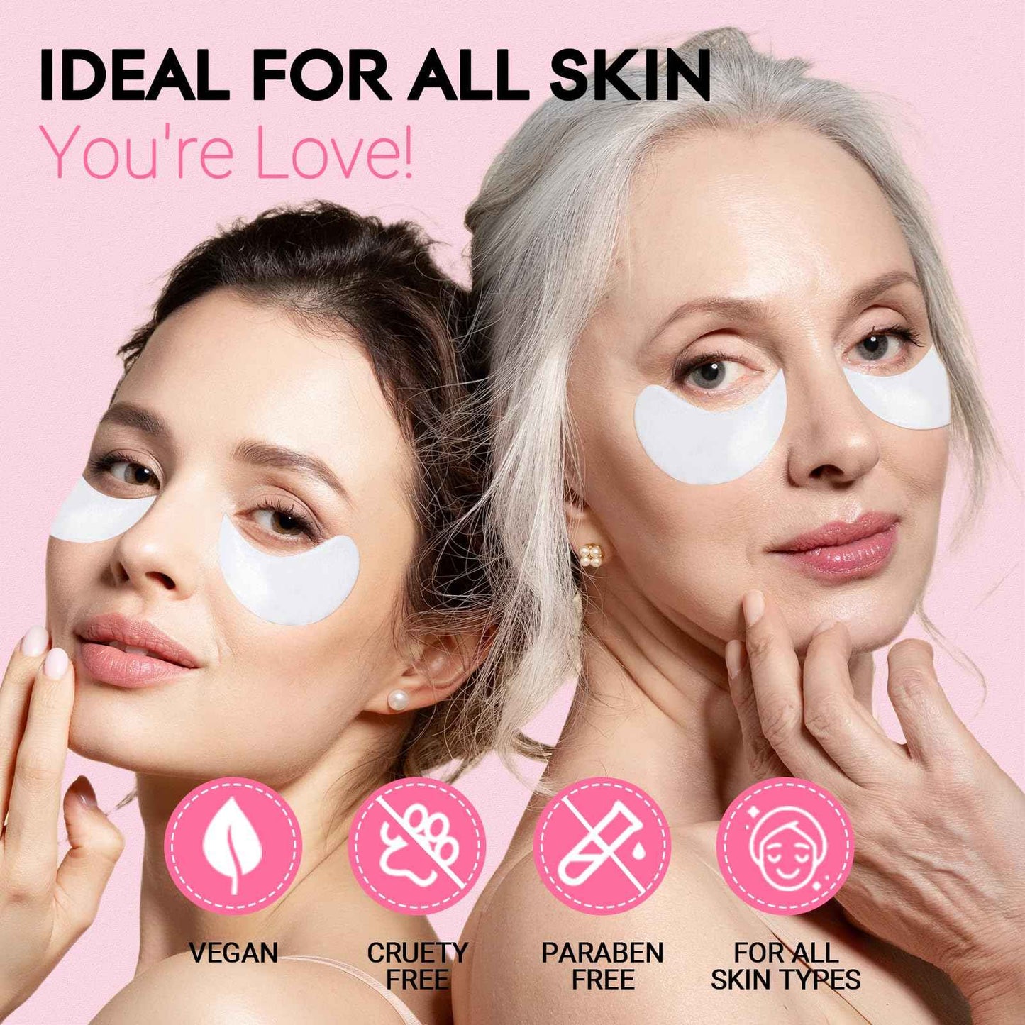 iMethod PDRN Collagen Boost Eye Mask - Under Eye Patches, Instant Lift Under Eye Mask for Reduce Fine Lines & Wrinkles, Firming Eye Patches for Puffy Eyes, Eye Bags, Dark Circles, 8 Pairs