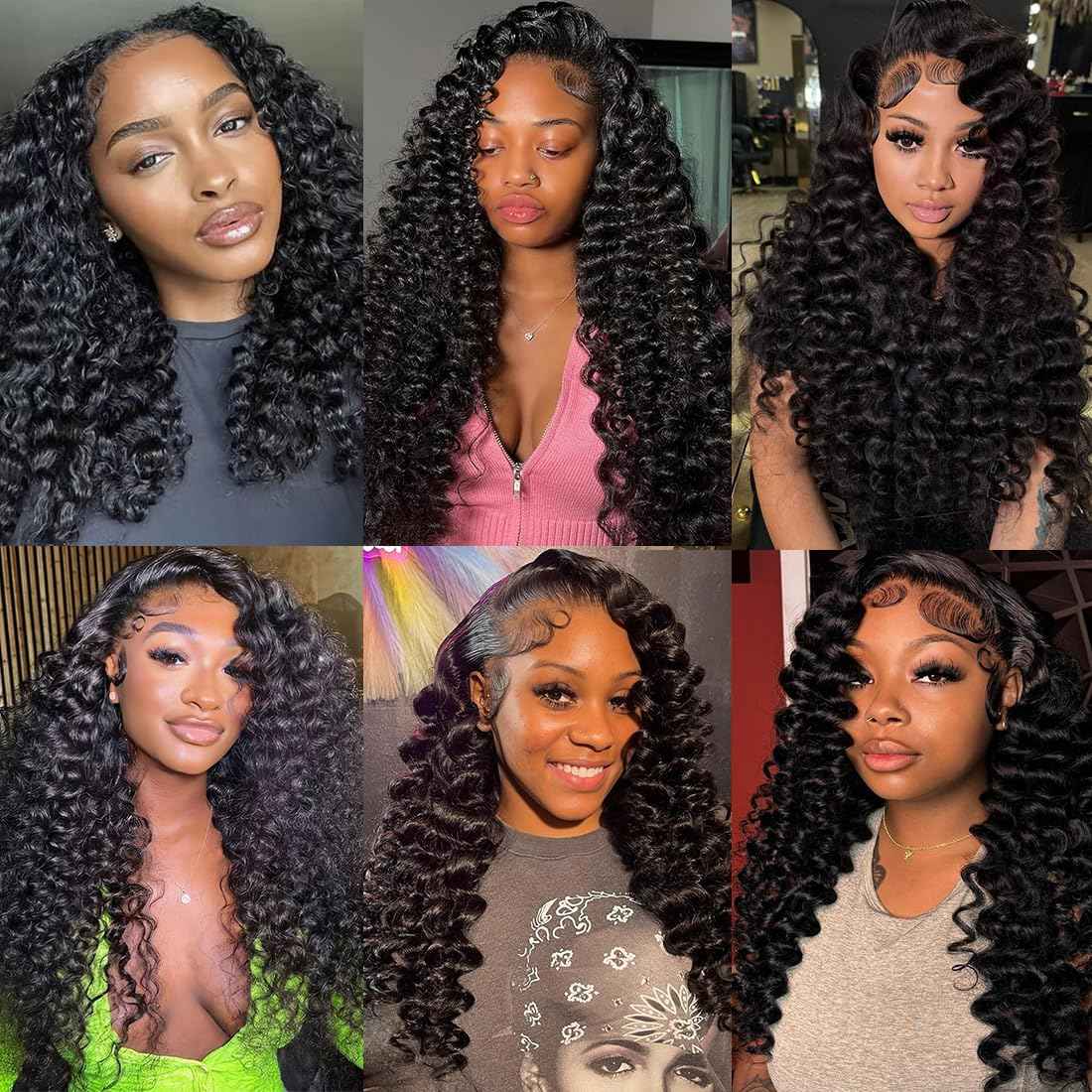 SWEETGIRL Deep Wave Human Hair Bundles Burmese Curly Bundles Human Hair Quick Weave with Spiral End Sew in Hair Extensions Real Virgin Remy Hair 18 Inches 1 Bundle Natural Color