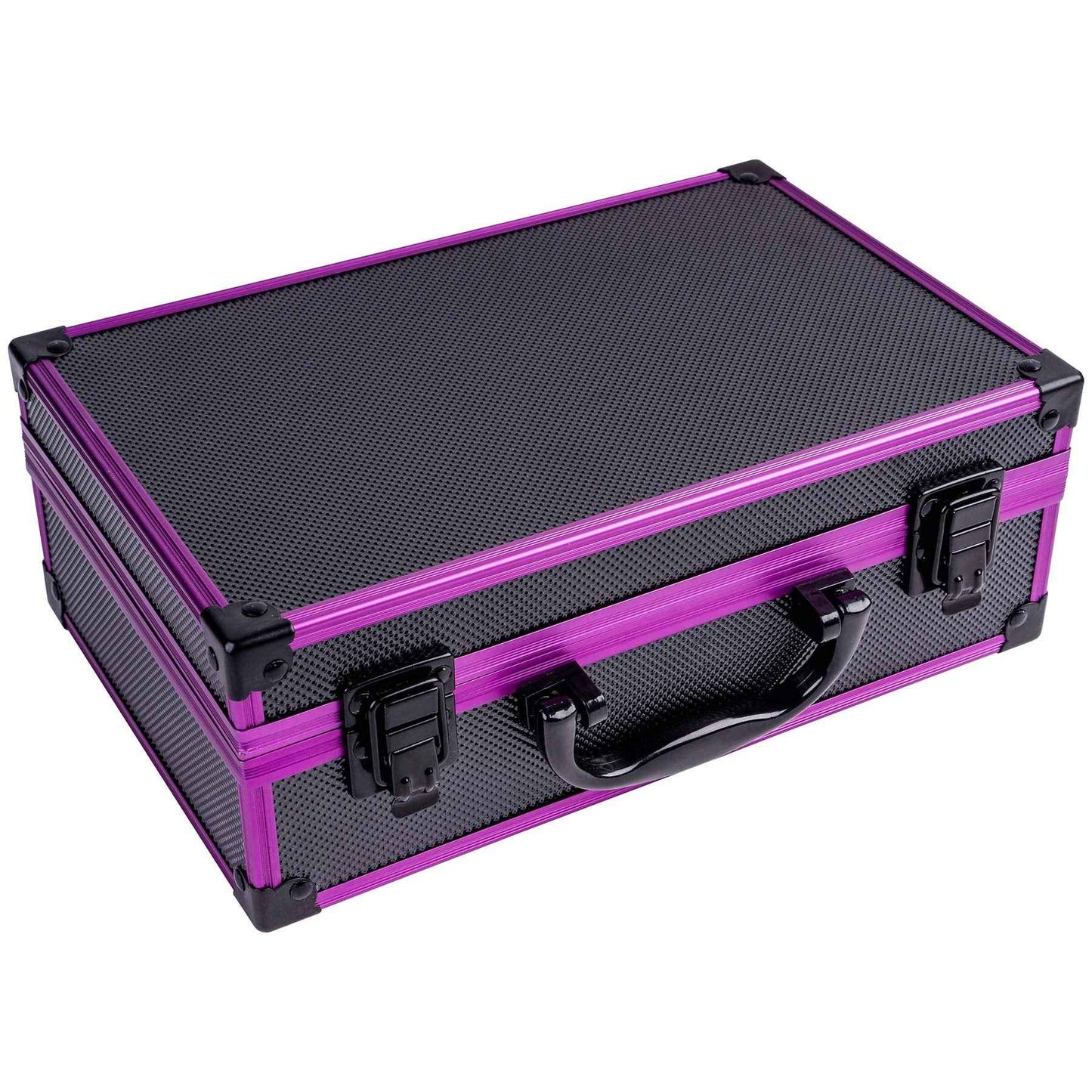 SHANY Carry All Make up Train Case with Pro Makeup Set, Beauty Brushes, Lipsticks, Eye Shadows, Blushes, Powders, and more - Reusable Cosmetics Storage Organizer - Premium Gift Packaging - Purple
