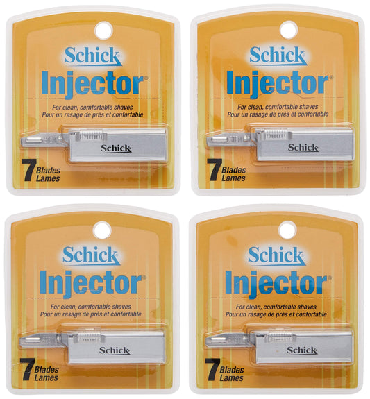 Schick Injector Blades, 7-Count Boxes (Pack of 4)