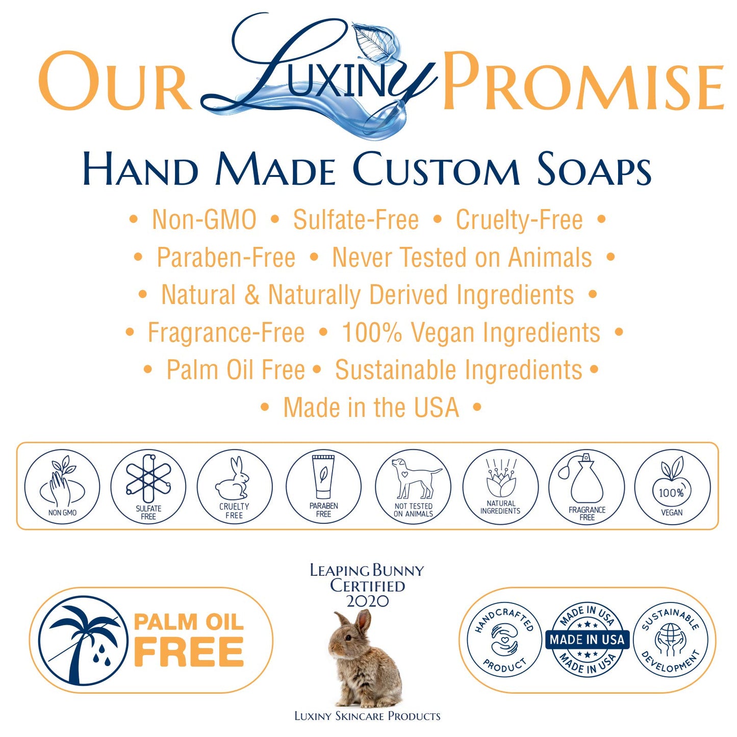 Luxiny Men’s soap bars, are natural Castile soap bars made in America with Essential oils & palm oil free, Vegan soap for all skin types (Cedarwood Clove, Walk in the Woods, Tea Tree Citrus)