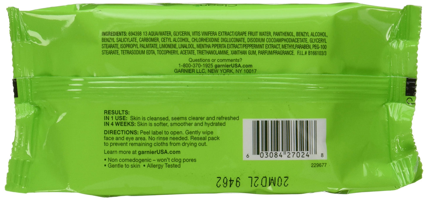 Garnier Clean+ Refreshing Makeup Remover Wipes, 25 Wipes, 3 Count (Packaging May Vary)