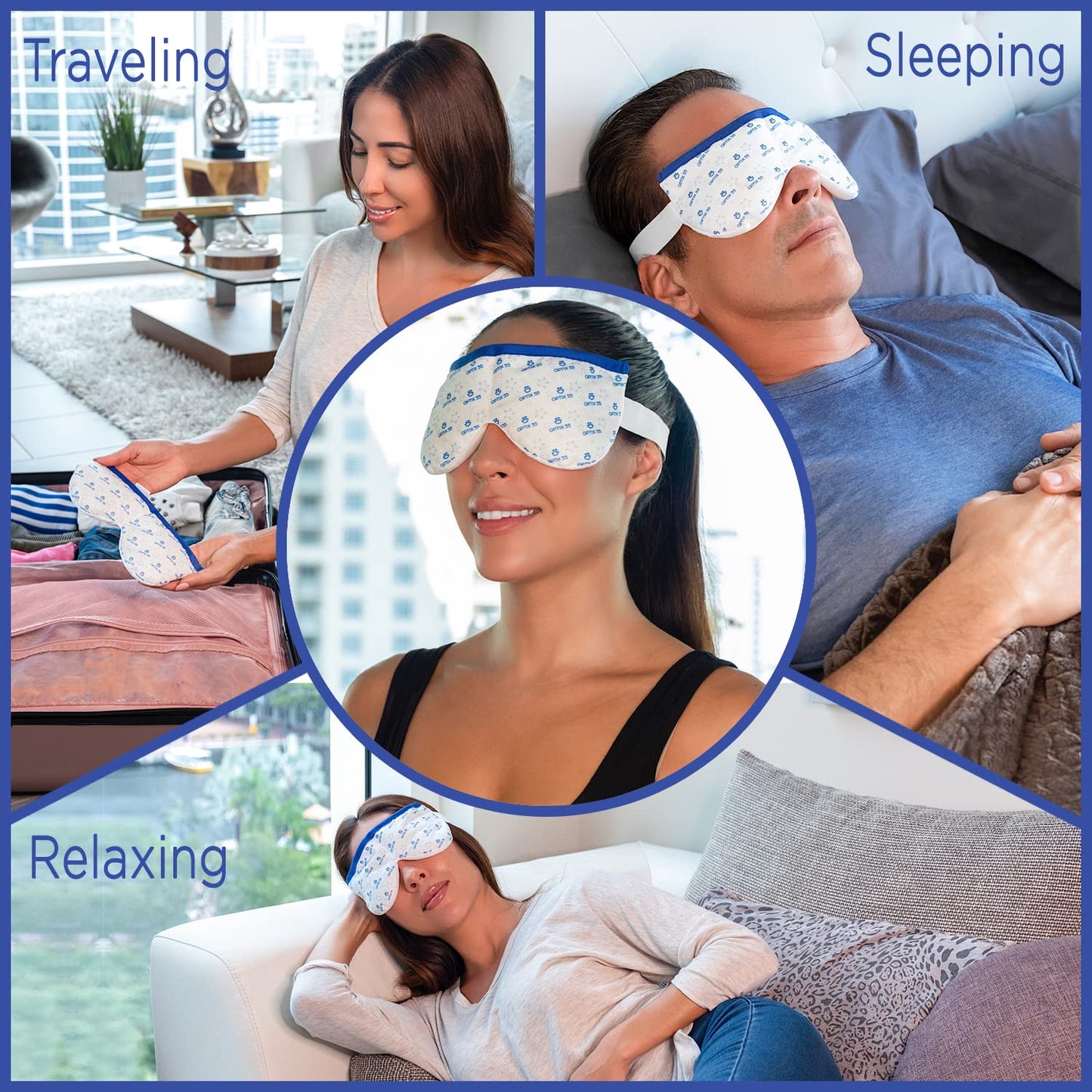 Eye Mask for Dry Eyes - Moist Heat Microwave Activated Warm Compress, Relieves Stye & Pink Eye