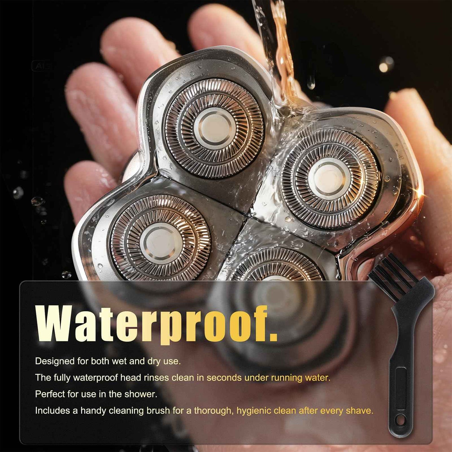 Razor Replacement Blades - Forte PRO 4 Head Compatible with Skull Shaver Pitbull Pro - for Pitbull Silver Gold PRO SX5 & Palm MX5 & Butterfly Kiss Pro - Bald Men Electric Shavers Accessories