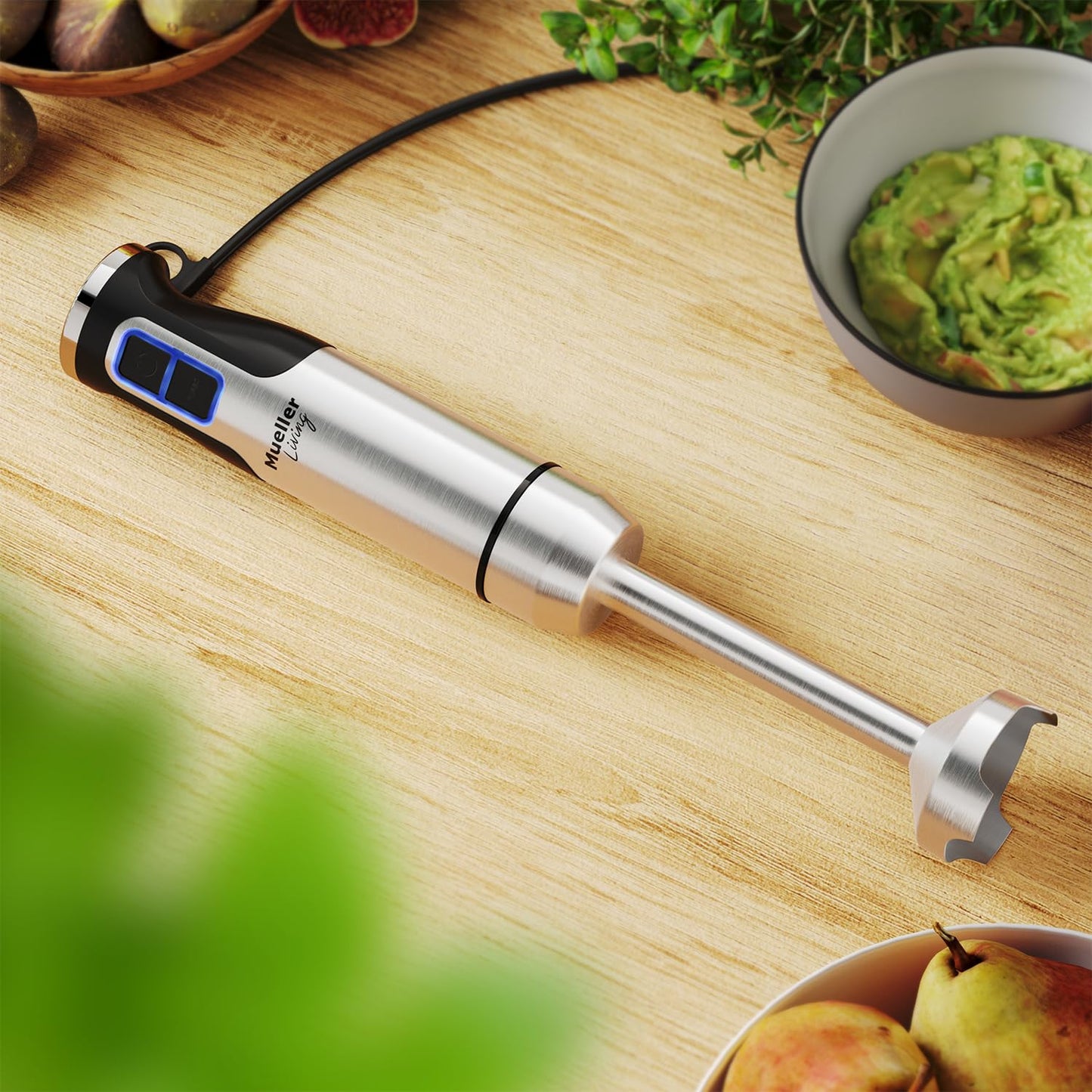 Immersion Blender Handheld - 8 Speed Stainless Steel Electric Hand Blender, Emulsion Blender Handheld with Turbo Mode, Stick Blender Emulsifier for Kitchen - Handheld Kitchen Gadget Blender Stick