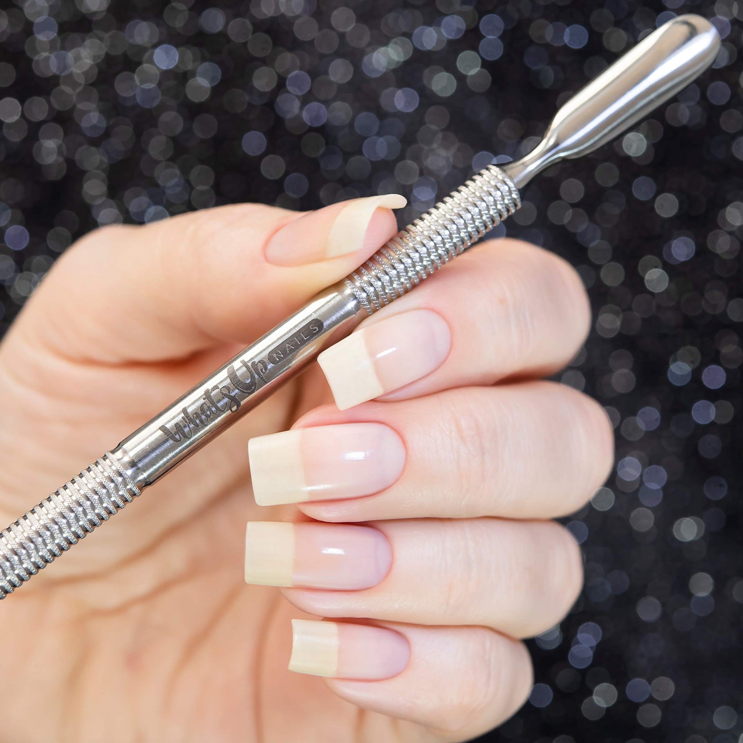 Whats Up Nails - Cuticle Pusher Stainless Steel Professional Salon Quality Nail Care Tool for Manicure Pedicure