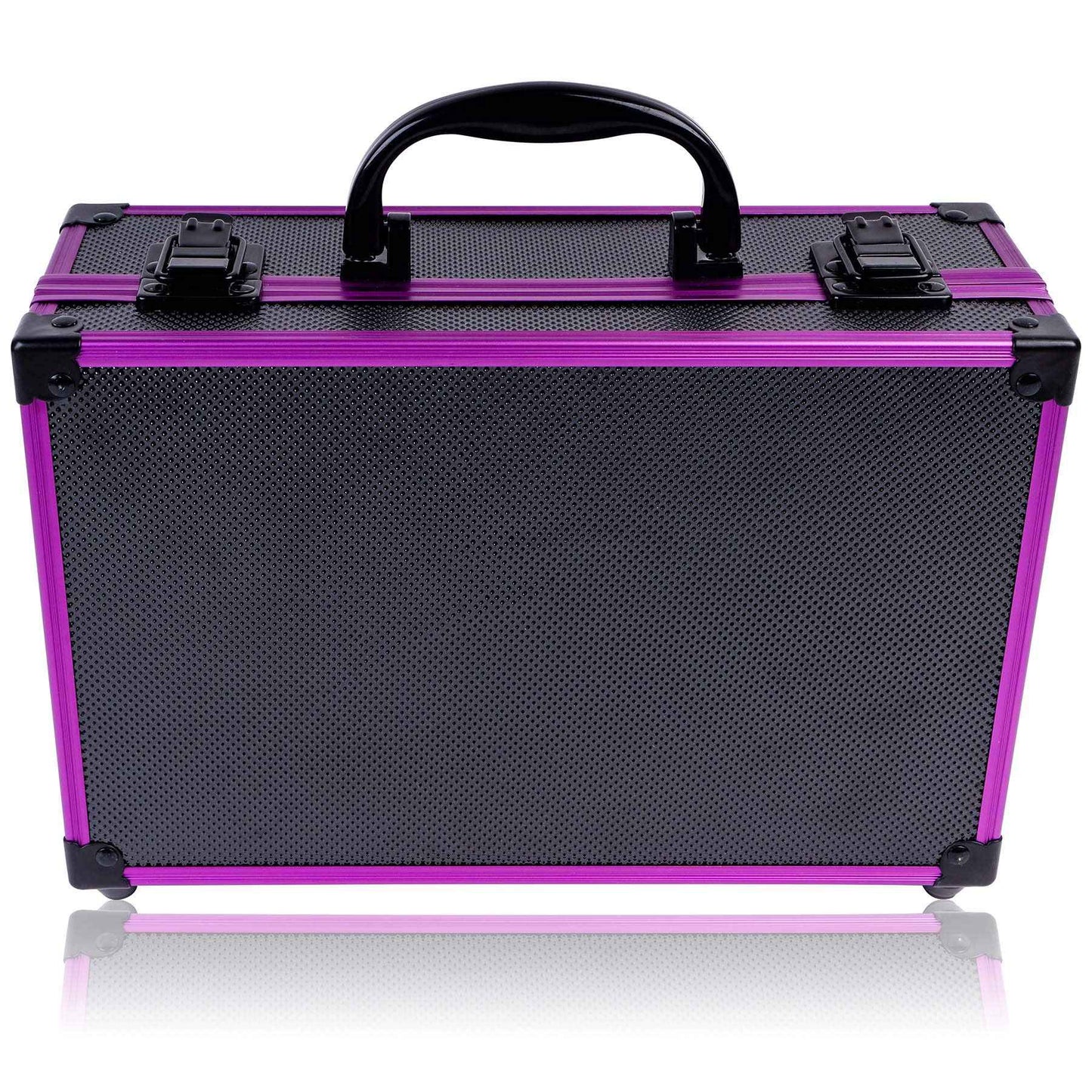 SHANY Carry All Make up Train Case with Pro Makeup Set, Beauty Brushes, Lipsticks, Eye Shadows, Blushes, Powders, and more - Reusable Cosmetics Storage Organizer - Premium Gift Packaging - Purple