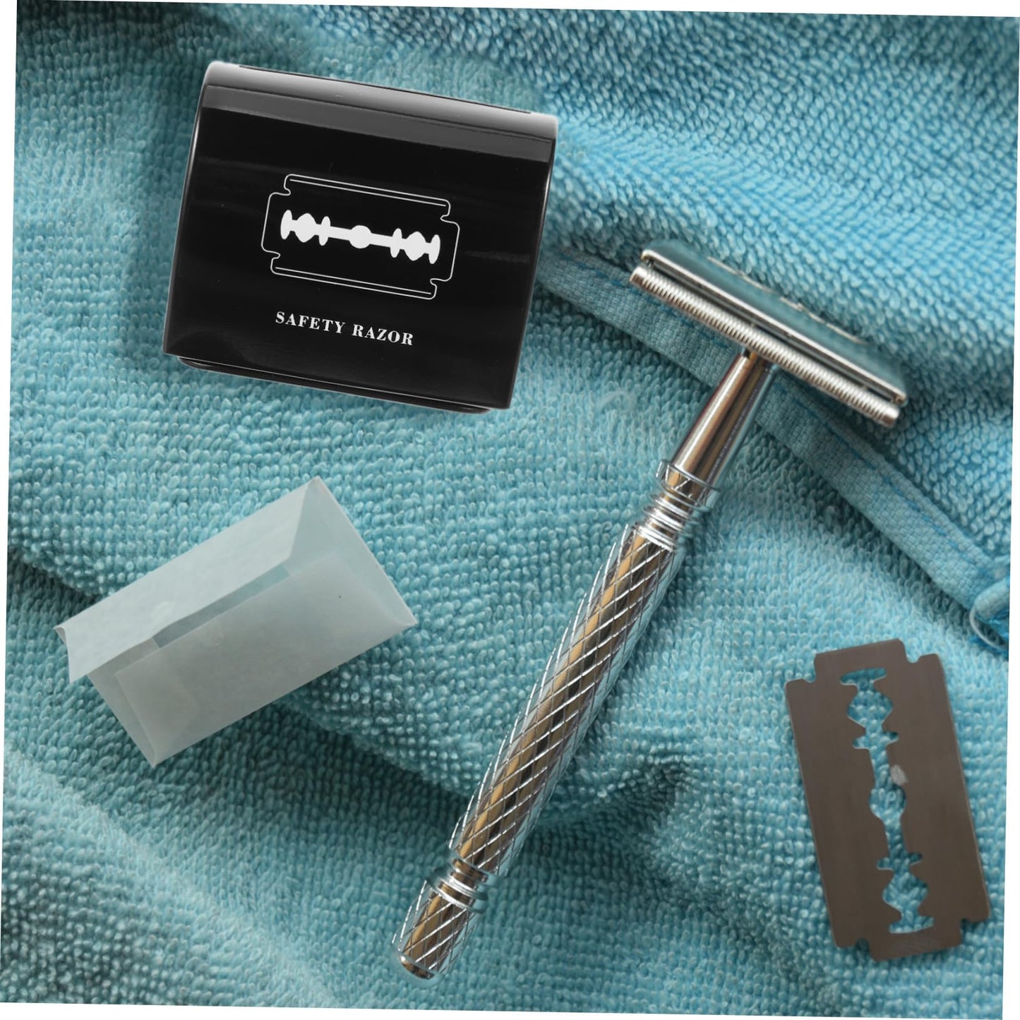 HAKIDZEL razor container blade Disposal box Disposable shaving blade disposal holder stainless steel box blades kickstand razor blade bank Stainless steel storage bucket razor blade