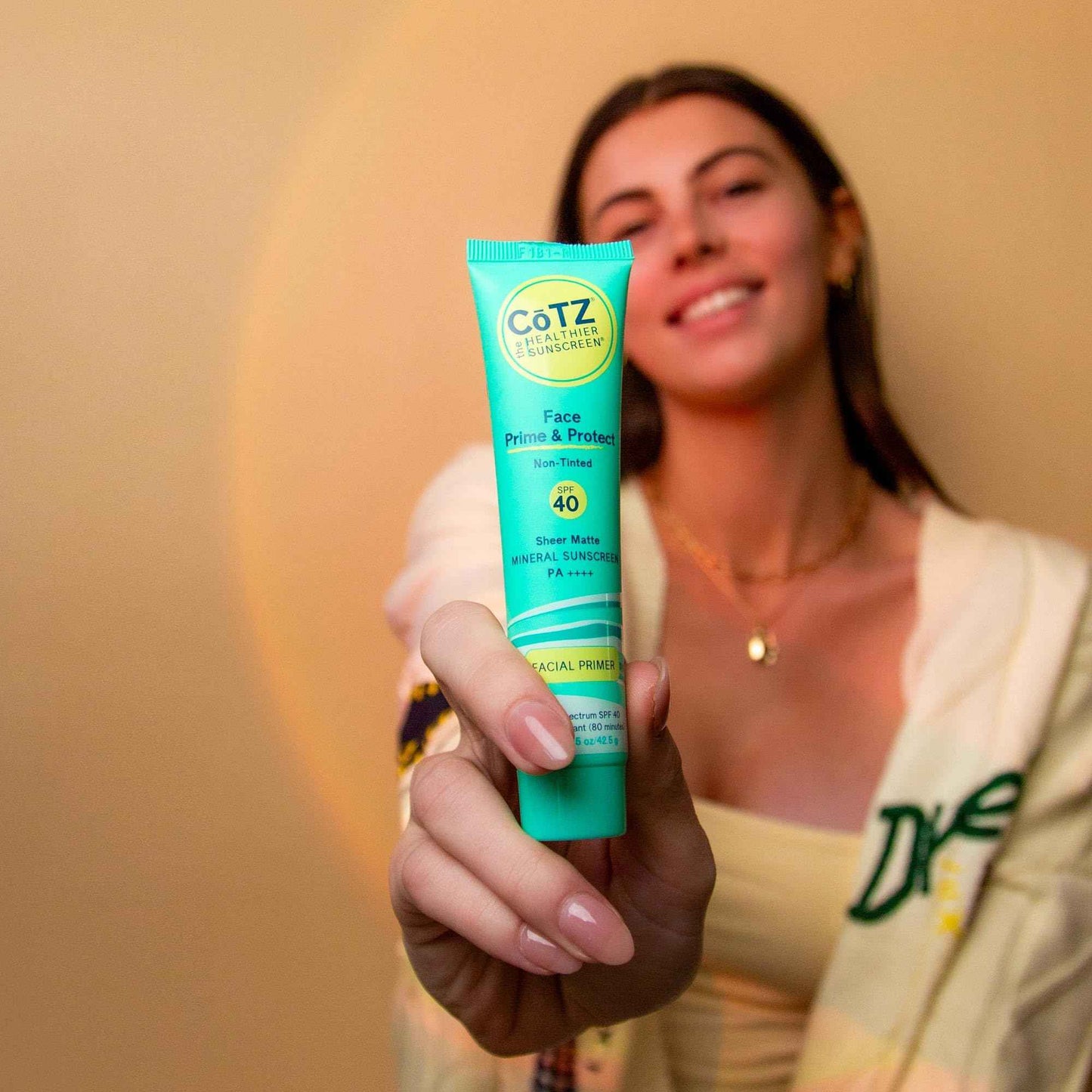 COTZ Face Prime & Protect Non-Tinted Mineral Sunscreen and Facial Primer Broad Spectrum SPF 40; PA++++ 1.5 oz / 42.5 g.