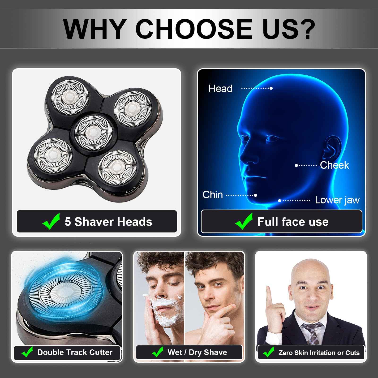 Electric Razor Blade,Shaver Replacment Heads Compatible with Remington BOSS XR7120 and XR7100/XR1600/RX7 shavers(NOT FIT FOR XR7000 shaver) (1 Pack)