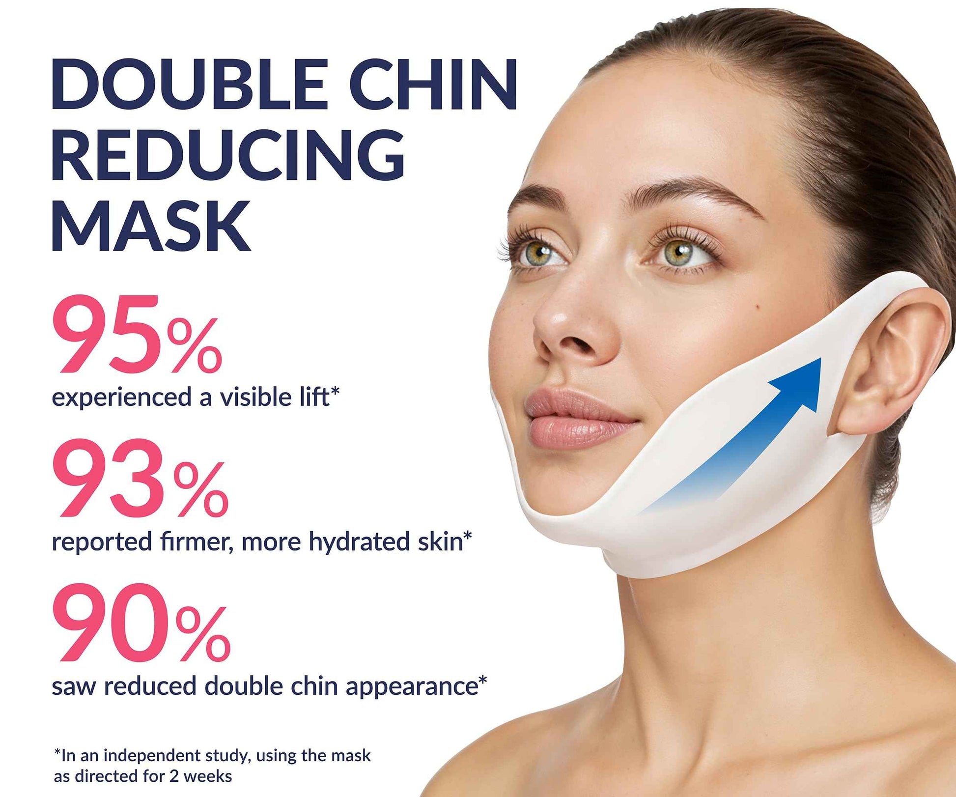 STYLIA V Line Lifting Collagen Mask - Lift, Firm & Contour Jawline - Tightening Double Chin Strap with Hyaluronic Acid & Aloe - Neck Lift & Face Tightening Mask - Jawline Shaper Face Lift Tape (10PC)