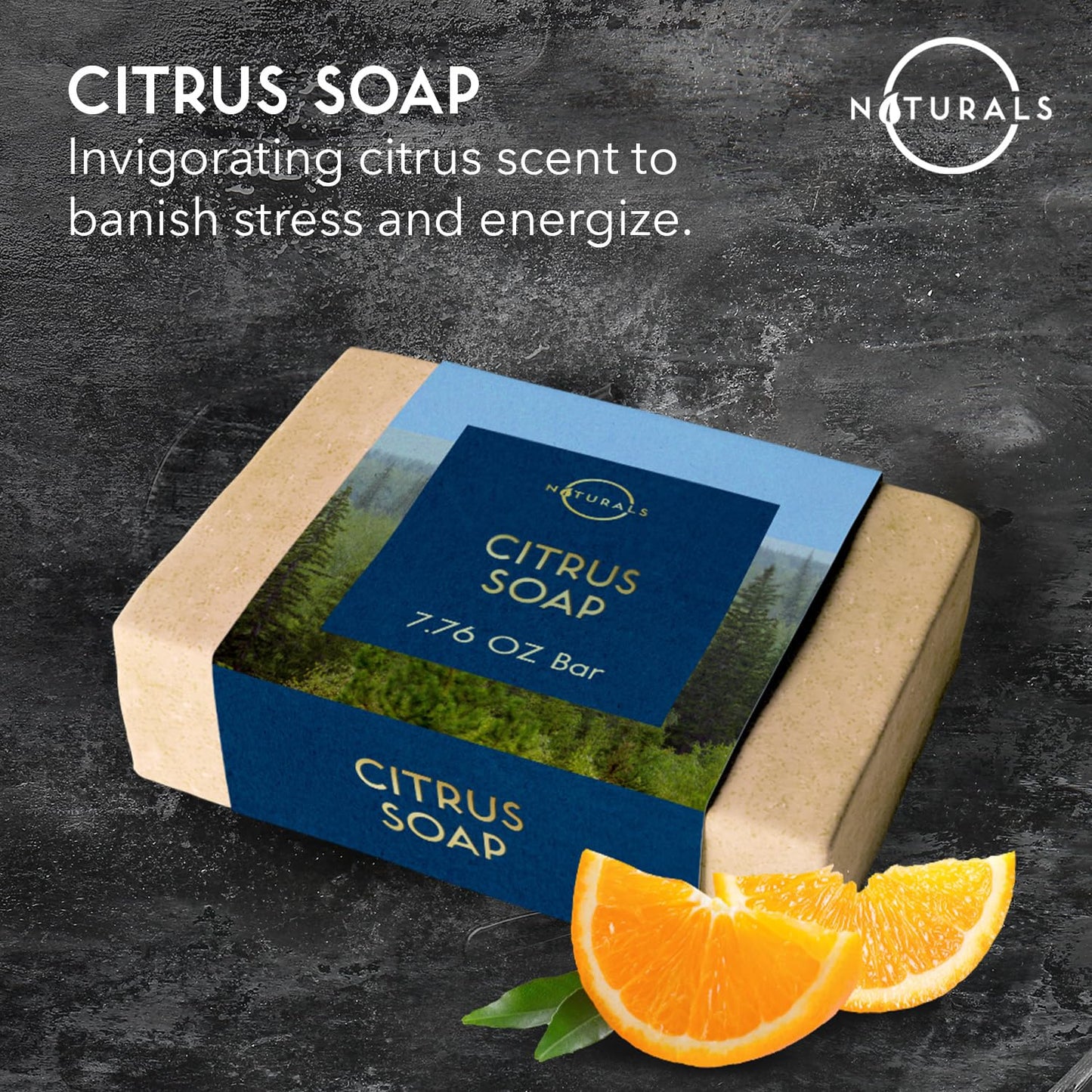 O Naturals Citrus Men's Soap Bar - Exfoliating, All Natural, Unisex, 7.76 oz