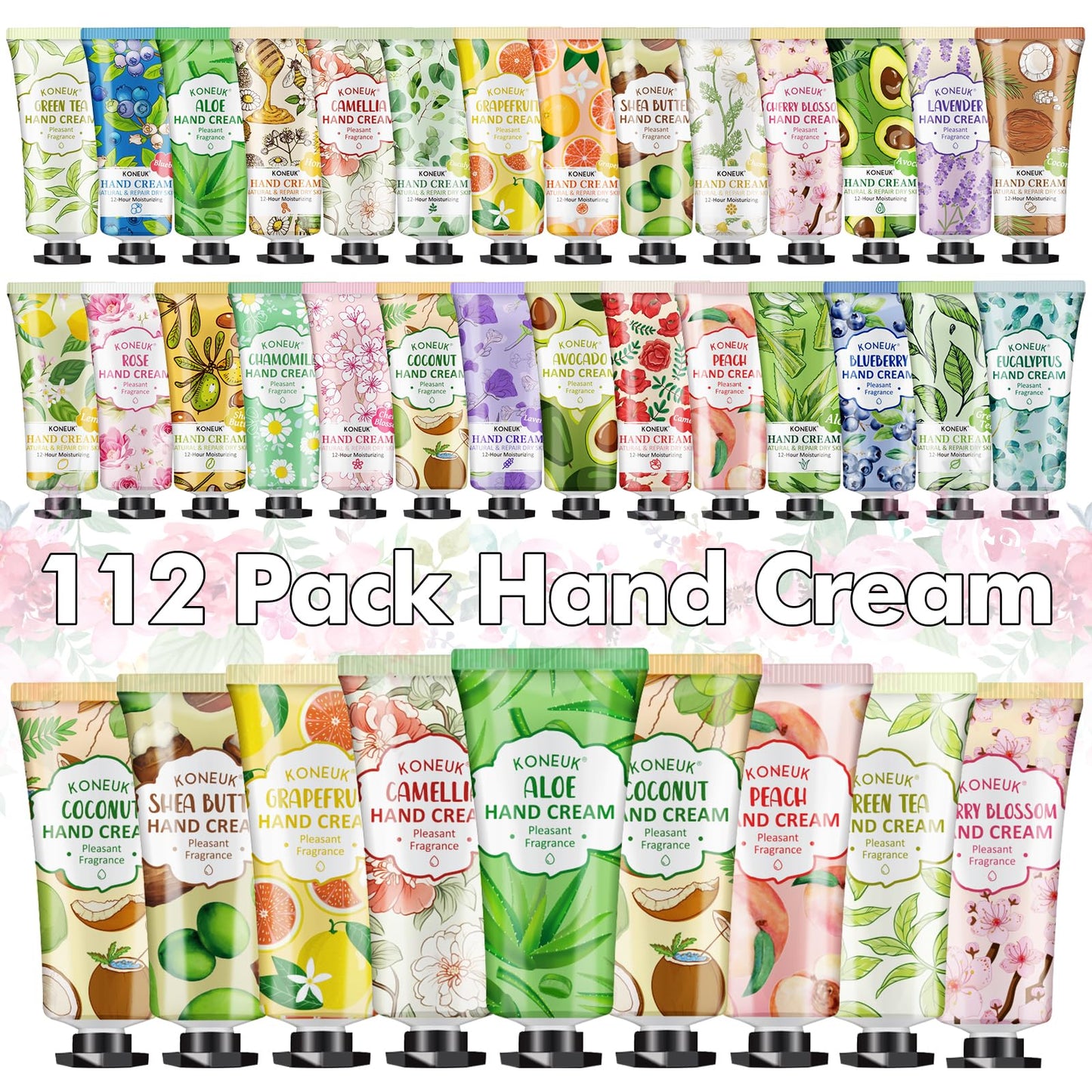 112 Pack Hand Cream Gifts Set For Women, Christmas Stocking Stuffers Gifts, Bulk Hand Lotion Travel Size for Dry Cracked Hands, Mini Hand Cream for Christmas Gifts and Bridal Wedding Favors for Women