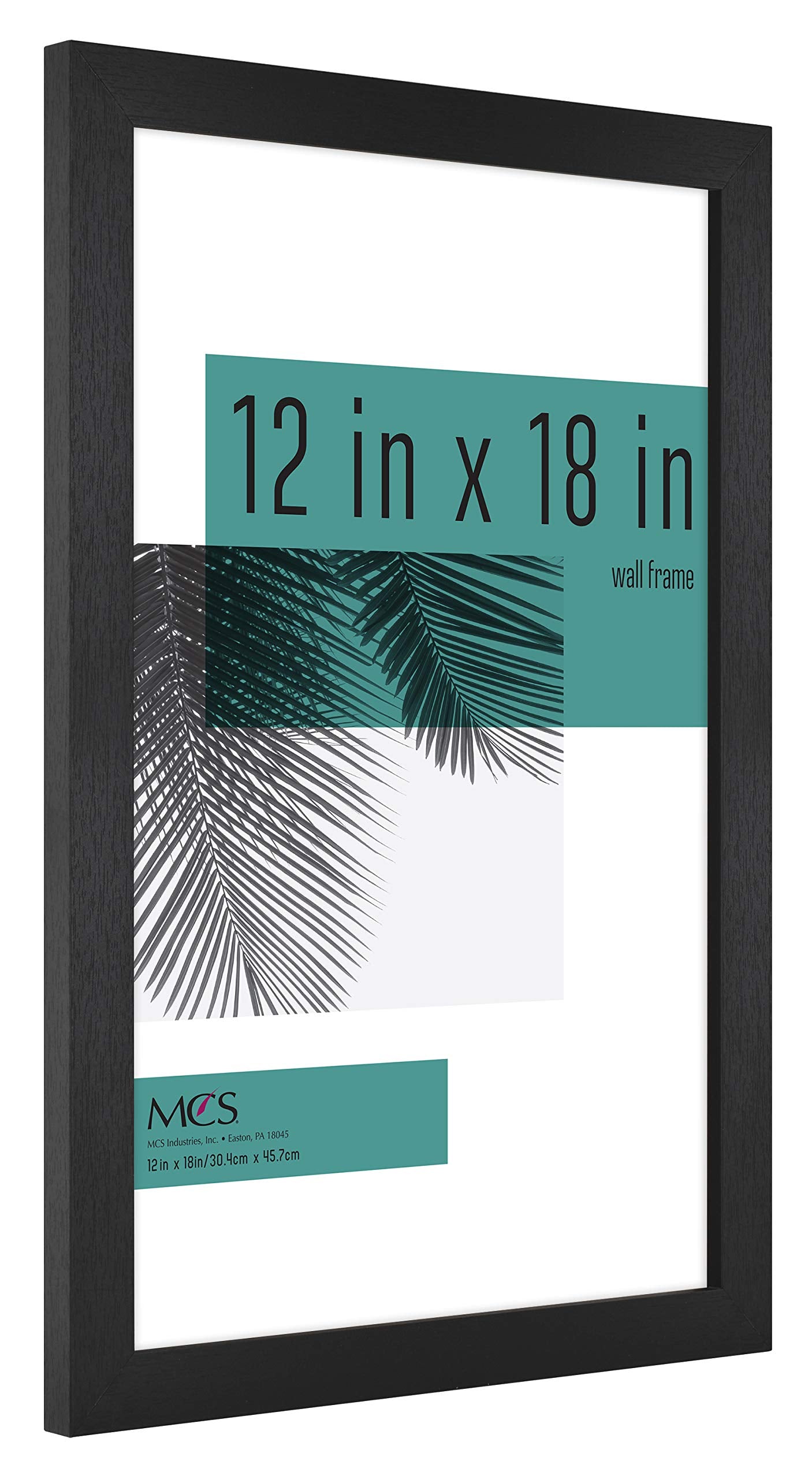 MCS Studio Gallery 12x18 Picture Frame Black Woodgrain, Rectangle Photo Frame for Photos, Posters & Art Prints (1-Pack)