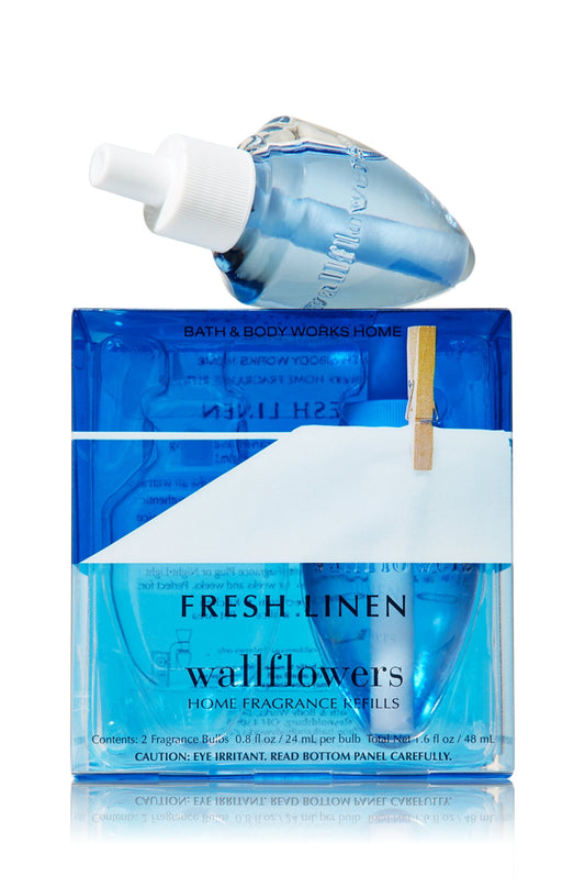 Bath & Body Works Fresh Linen Wallflowers Home Fragrance Refills, 2-Pack (1.6 fl oz total)