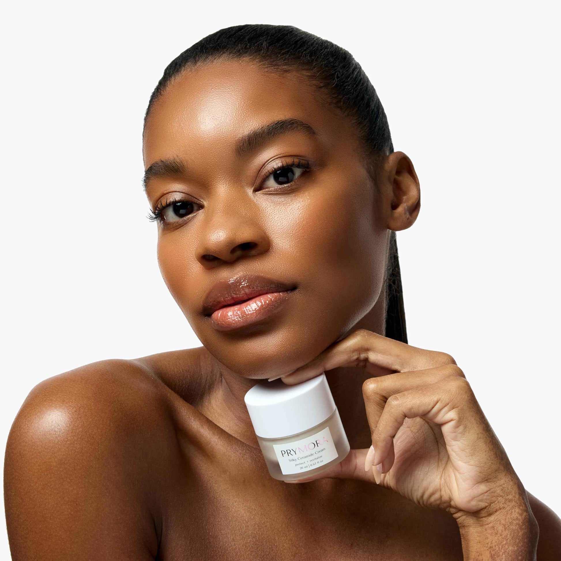 PRYMORA Mini Silky Ceramide Cream | Protect + Revitalize | Restores Skin Barrier & Hydrates, Peptides & Glow-Boosting Nutrients | Travel Size