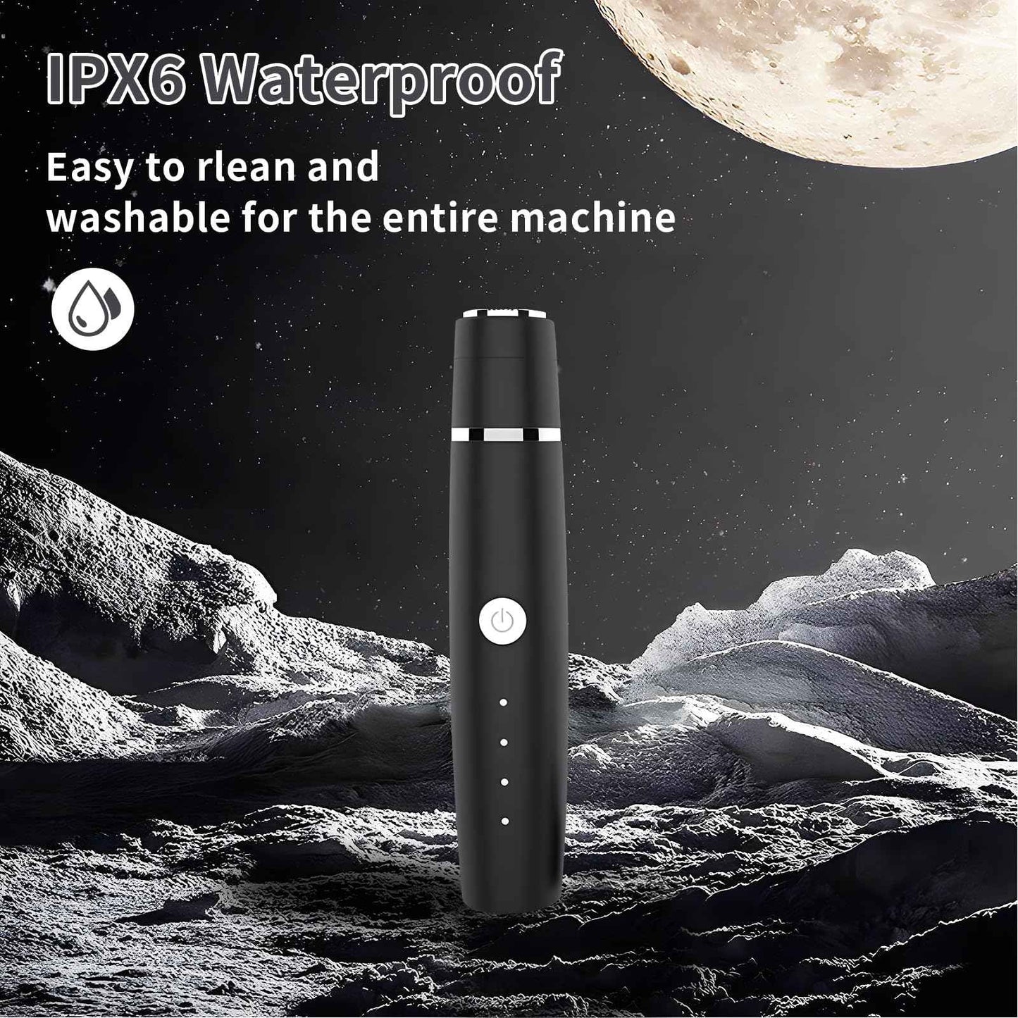 Erkot Nose Hair Trimmer for Men and Women, Eyebrow Trimmer, Electric Shaver Razor 3 in 1, Portable, Waterproof and Rechargeable for Ears, Face, Legs (Black)