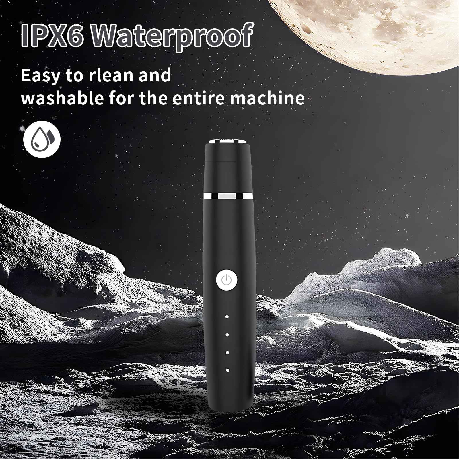 Erkot Nose Hair Trimmer for Men and Women, Eyebrow Trimmer, Electric Shaver Razor 3 in 1, Portable, Waterproof and Rechargeable for Ears, Face, Legs (Black)