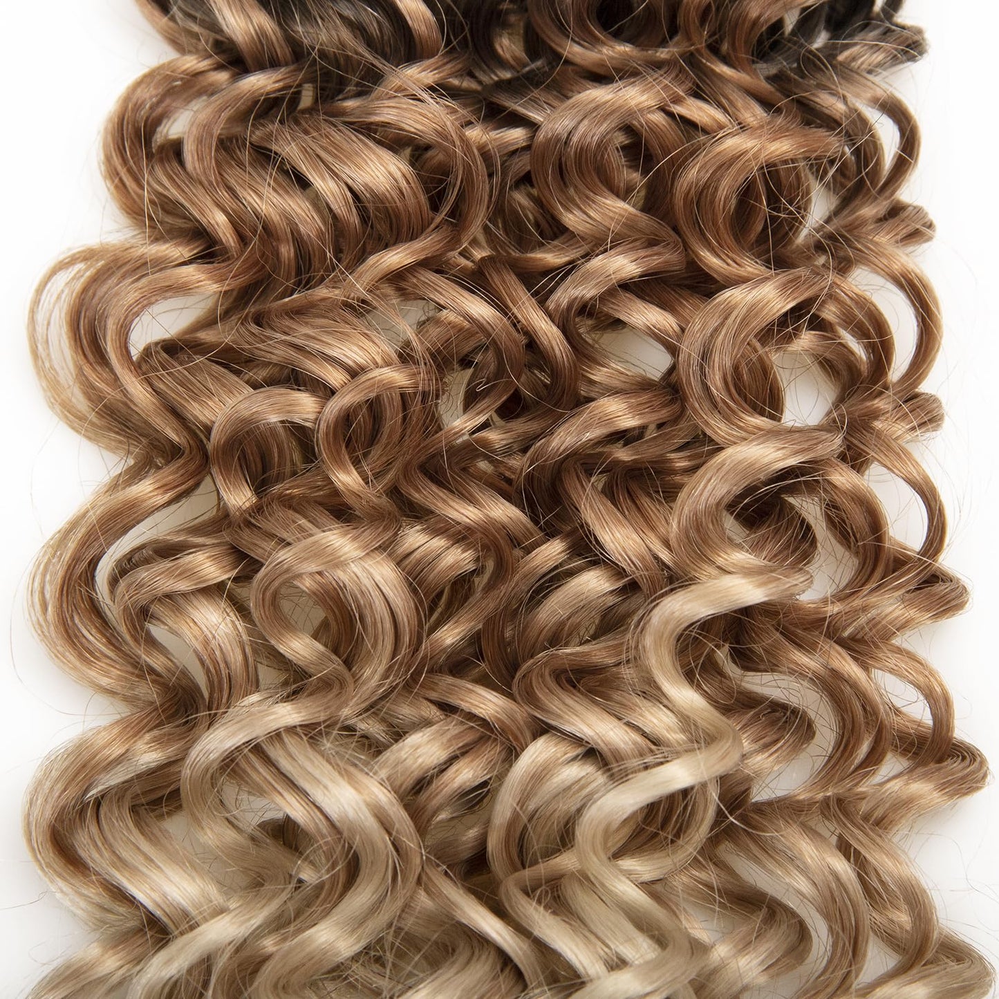 GoGo Curl Crochet hair 18inch Water Wave Crochet hair Ombre Synthetic Bohemian Crochet Braid Deep Wave Braiding hair Extensions (OT27613, 18inch)