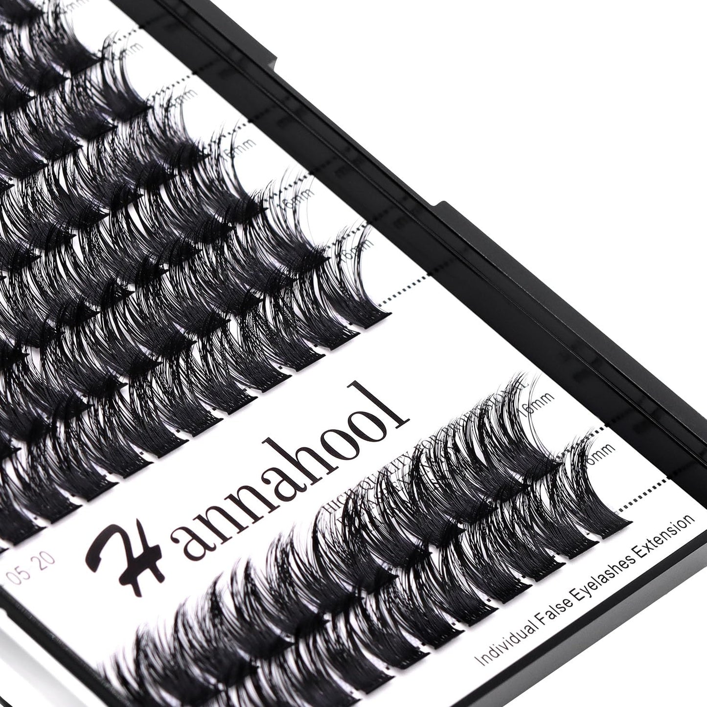 Large Tray D Curl Thickness 0.07mm Mixed 8-10-12-14mm/10-12-14-16mm/12-14-16mm /14-16mm/10-12-14mm Wide Stem Individual Cluster False Eyelashes Volume Eye Lashes Extensions (mixed 14-16mm)