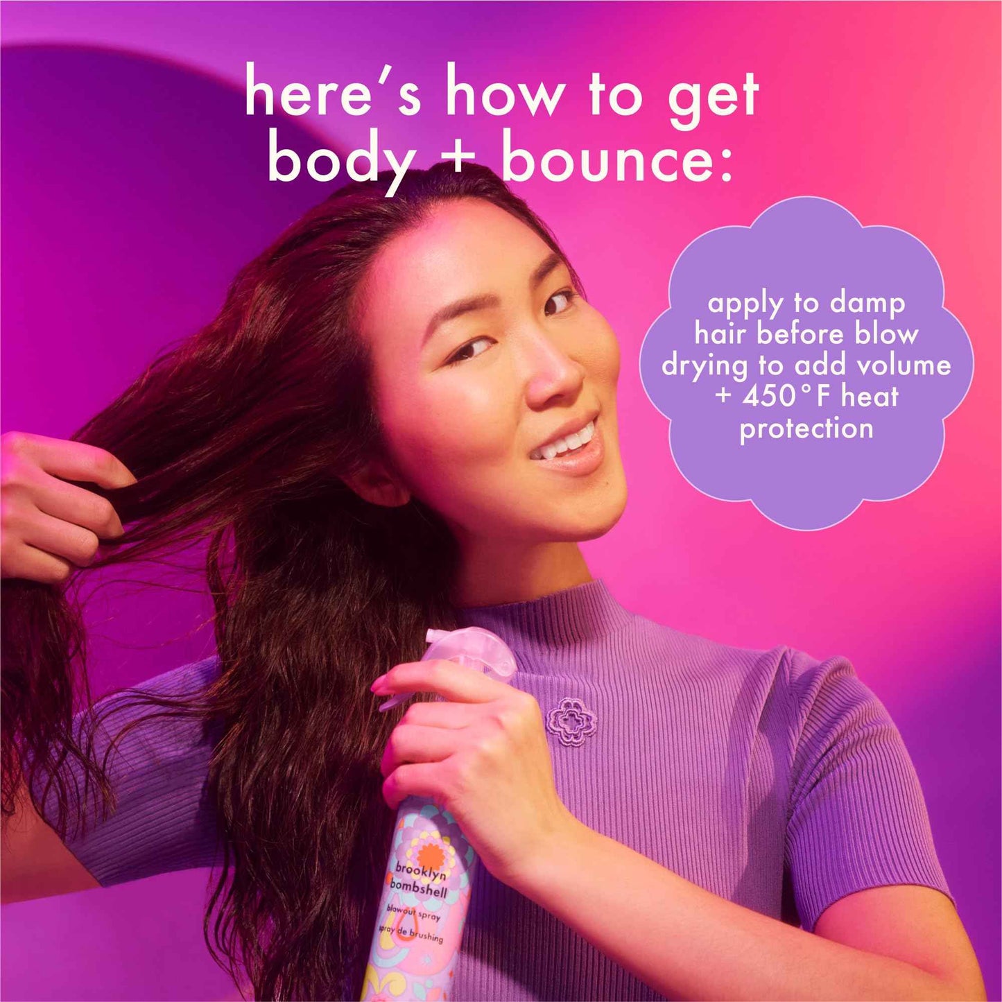 brooklyn bombshell blowout spray, 200ml | amika
