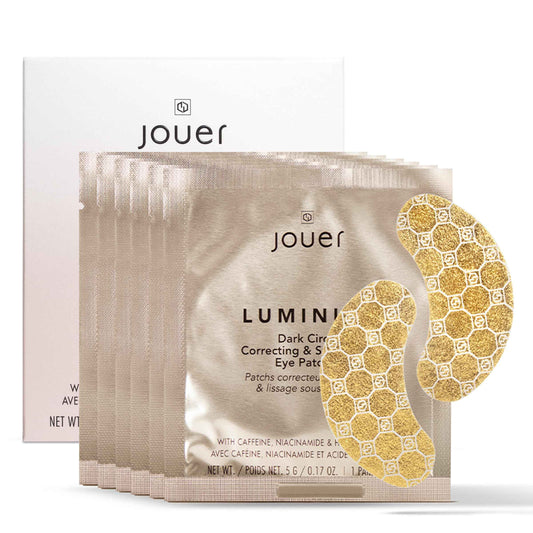 Jouer Luminize Dark Circle Correcting & Smoothing Eye Patches, Caffeine Eye Patch for Dark Circles and Puffiness, Under Eye Mask Patch for Wrinkles