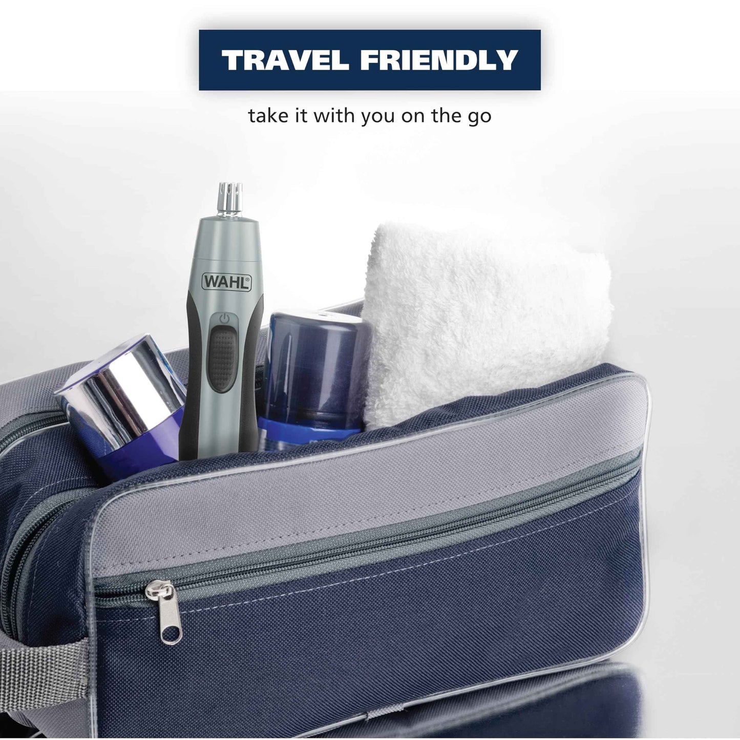 Wahl Clipper Battery Operated, Precision Ear and Nose Hair Trimmer for Men, Hygienic Nose Trimmer with Rinseable Blade for Easy Cleaning, Perfect for Travel – Model 3026462