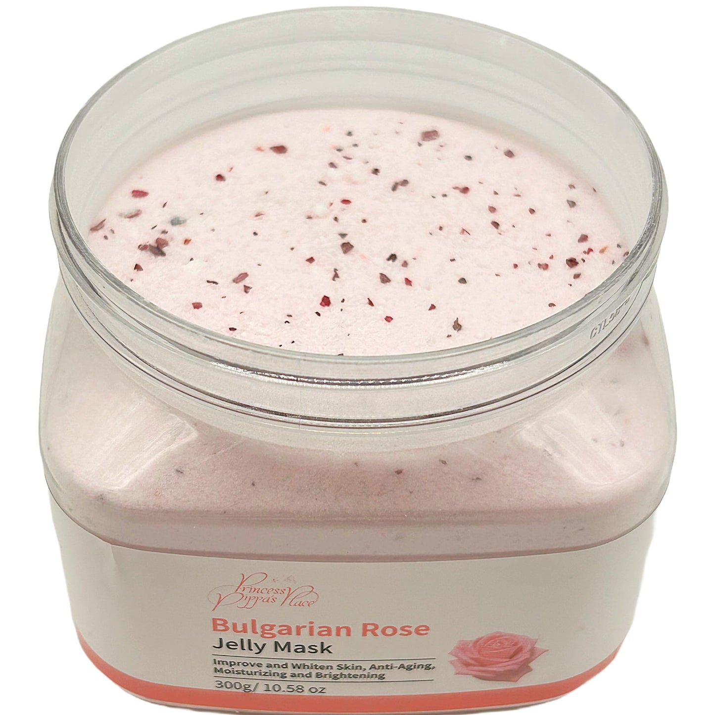 Princess Pippa's Place Bulgarian Rose Jelly Mask Powder- Jelly Face Mask Peel Off- Hydrating, Moisturizing, Anti-Aging Jelly Mask for Face Glowing and Radiant Skin- 300G/10.58 Oz