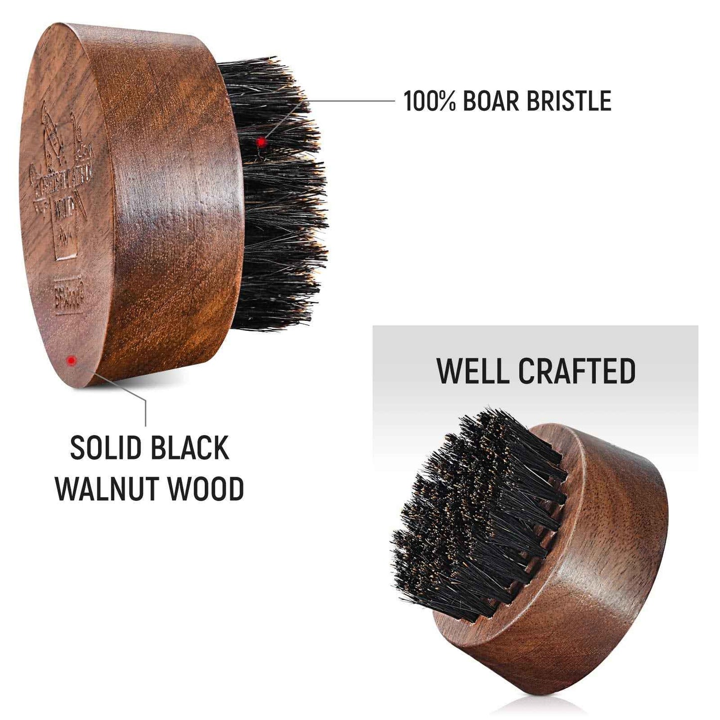 BFWood Beard Brush for Men and Hair Brush with Paddle