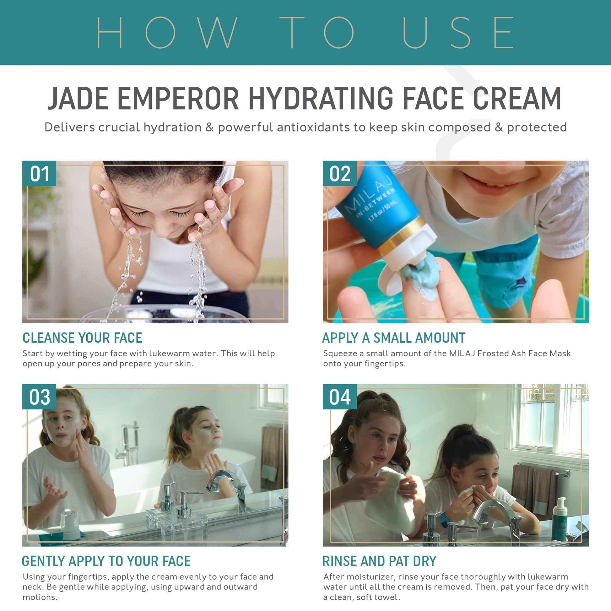 MILAJ Frosted Ash Probiotic & Turmeric Face Mask | Whipped Moisturizing Face Mask & Deep Pore Cleanser | Clean Skincare for Kids and Teens Ages 5-15