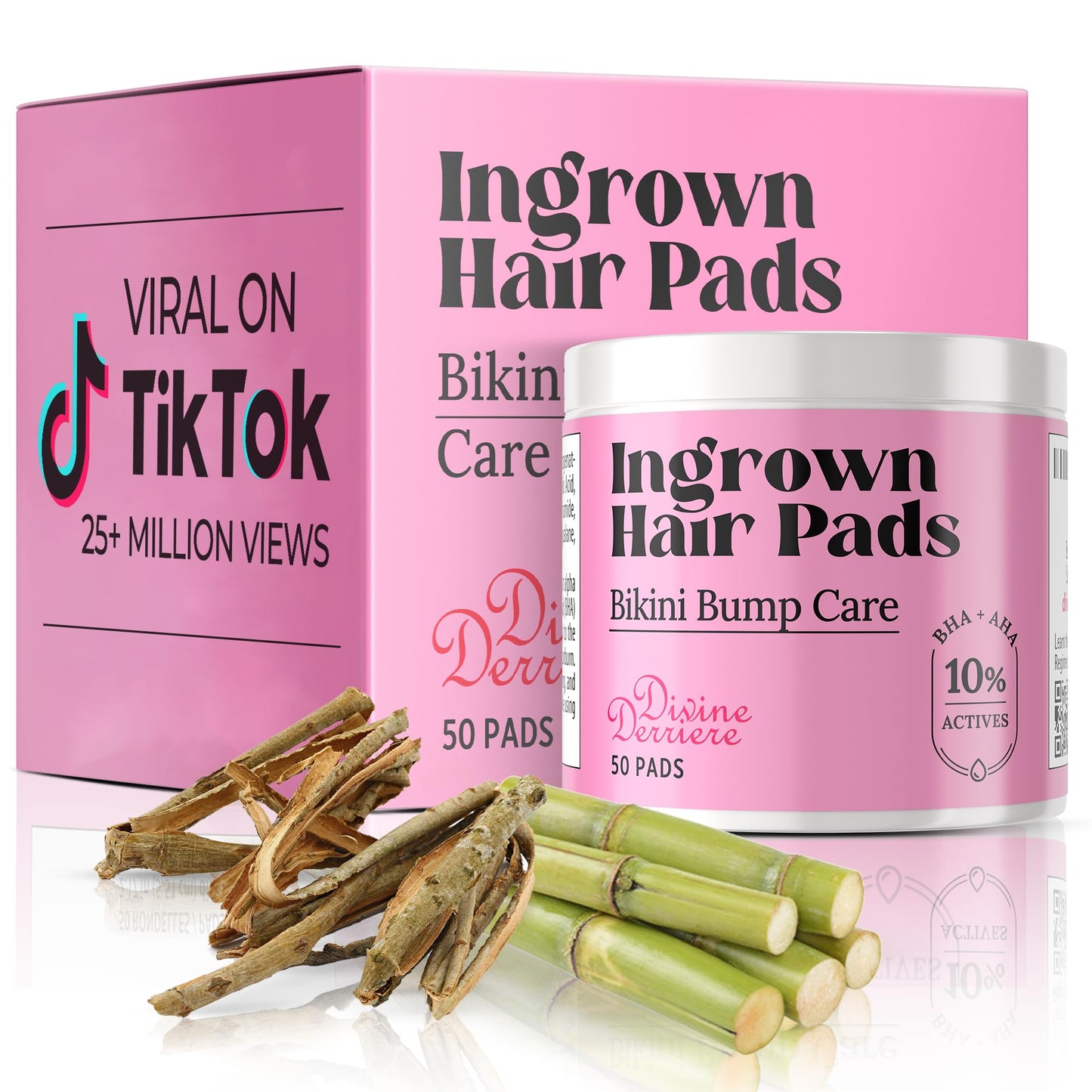 Prevent Ingrown Hairs and Razor Bumps - Ingrown Hair Treatment for Bikini Area and Razor Bumps - Ingrown Hair Pads with BHA & AHA Topicals for Razor Burns, Razor Bump Stopper After Waxing Skin Care