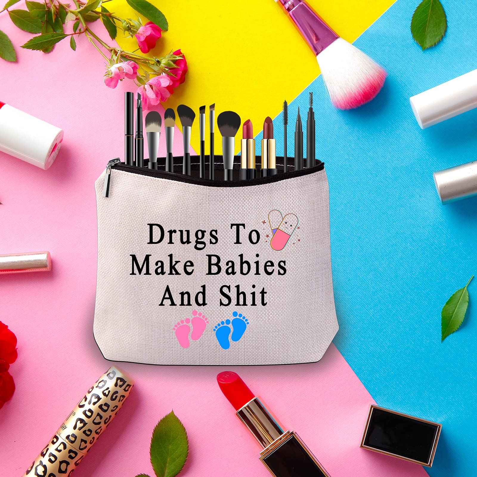 IVF Merch IVF Medicine Bag Drugs To Make Babies And Shit Meds Bag Infertility Gift Infertility Treatment Gift (Drugs To Make Babies bag)